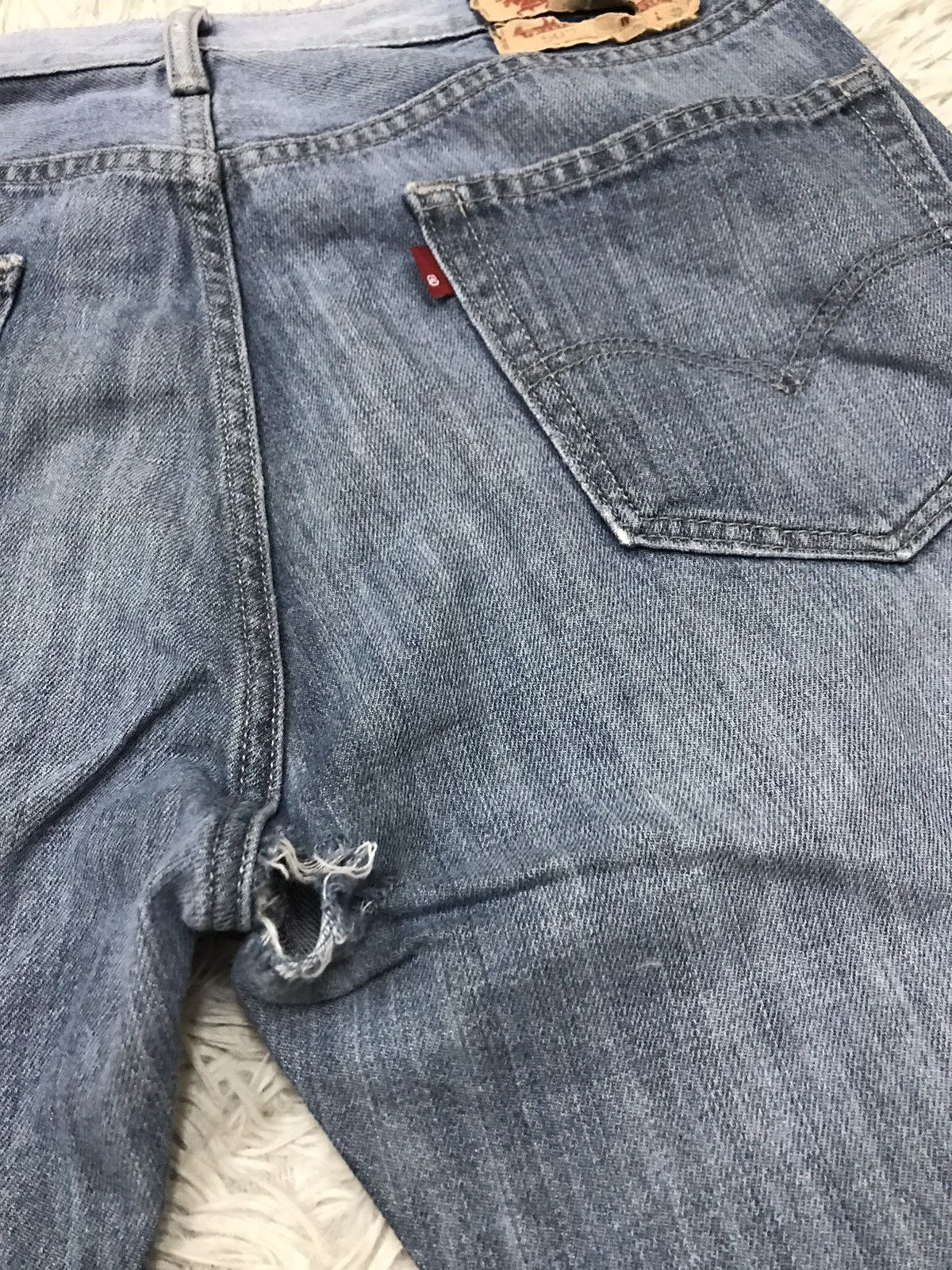 Levi's Vintage Clothing × Vintage Vintage Levis Lot 505 Single R Distressed Denim Jeans Size US 34 / EU 50 - 10 Thumbnail
