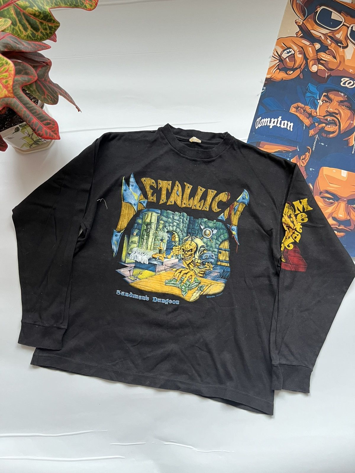Band Tees Vintage 90s Metallica Sandman’s Bootleg Longsleeve Tee Size US L / EU 52-54 / 3 - 1 Thumbnail
