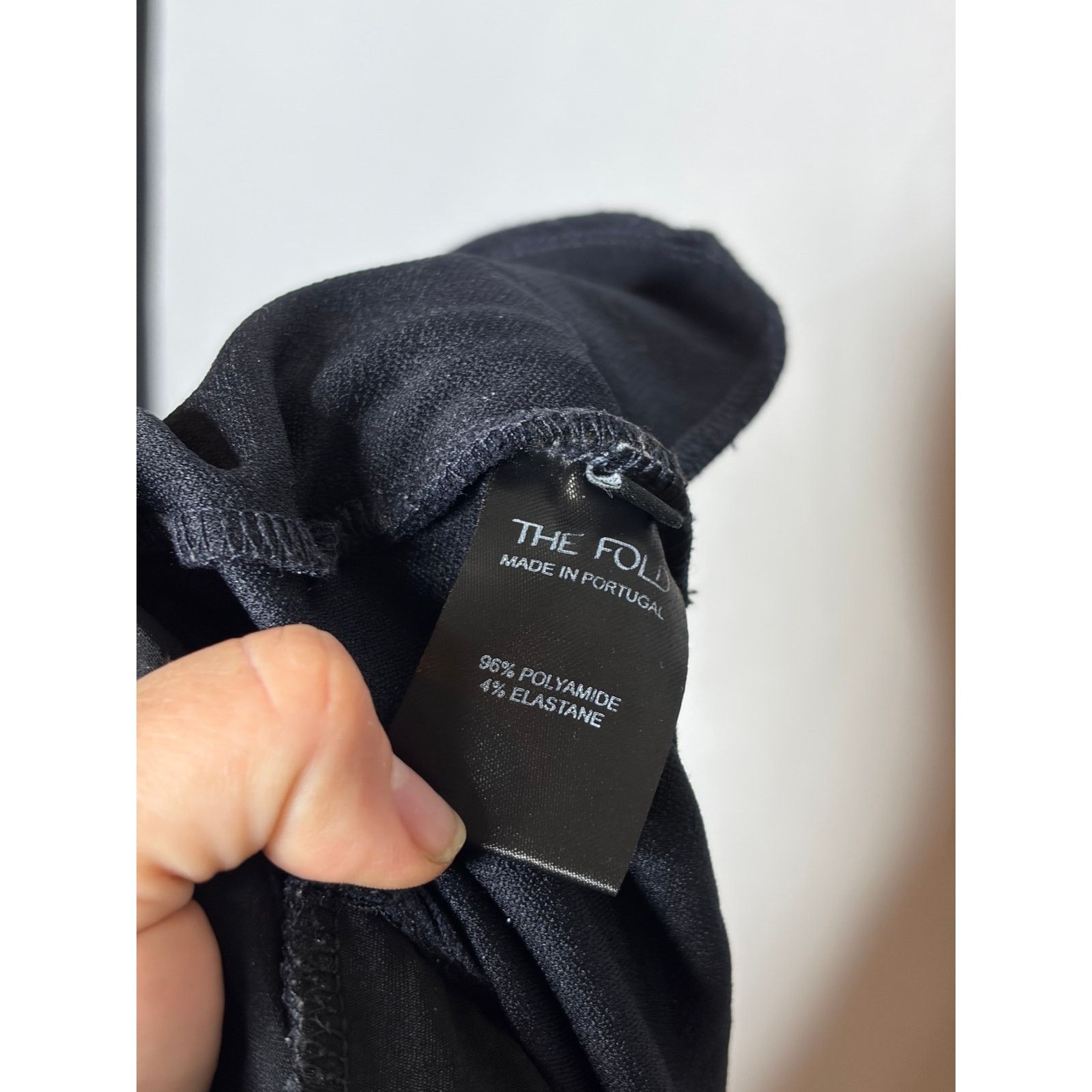 Other The Fold Clever Crepe Allerton Straight-Leg Trousers Navy Size 32" / US 10 / IT 46 - 7 Thumbnail