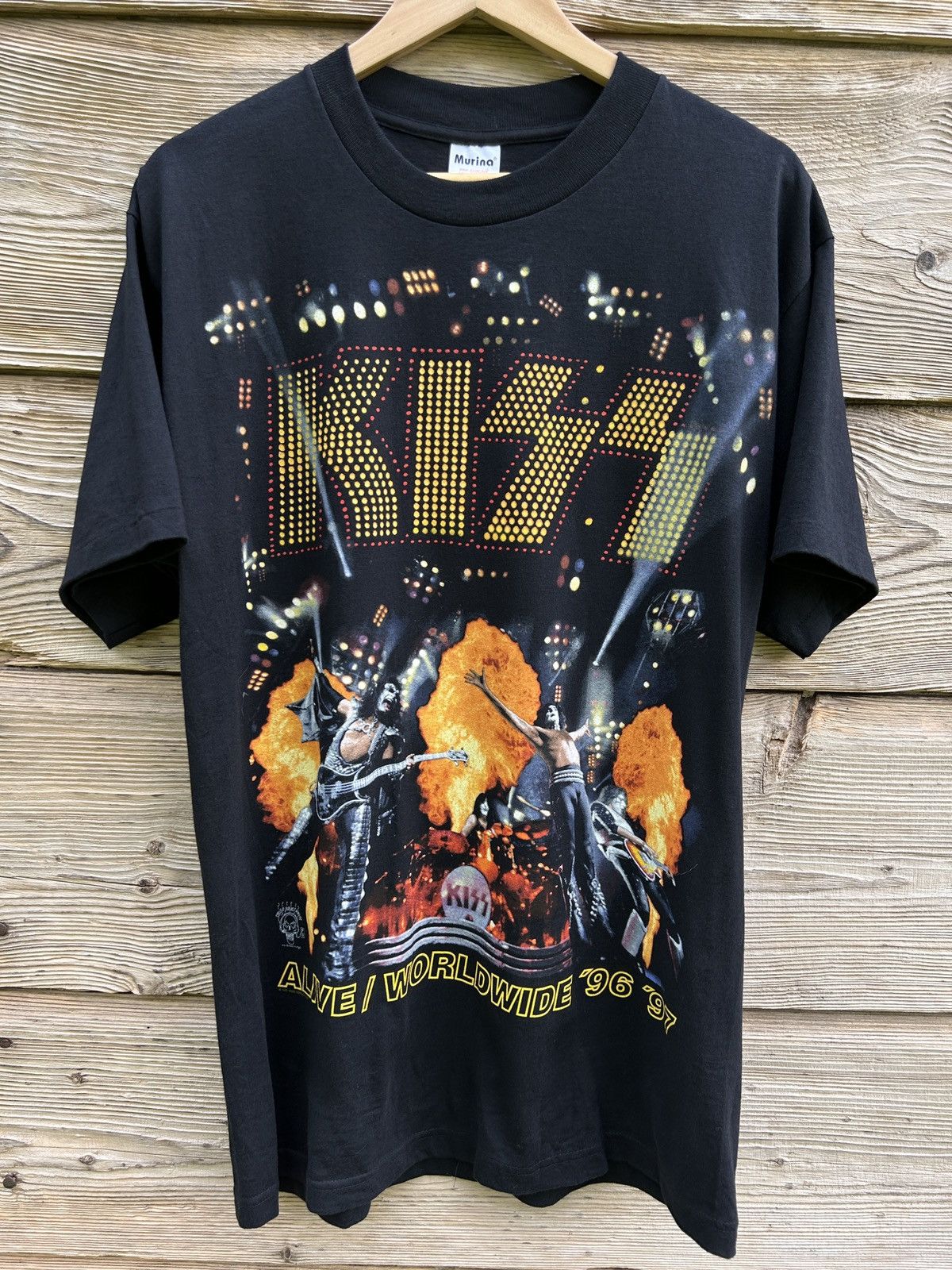 Band Tees 90s Vintage Kiss Alive Worldwide 1996 97 Rare Stockholm Tee Size US L / EU 52-54 / 3 - 1 Thumbnail