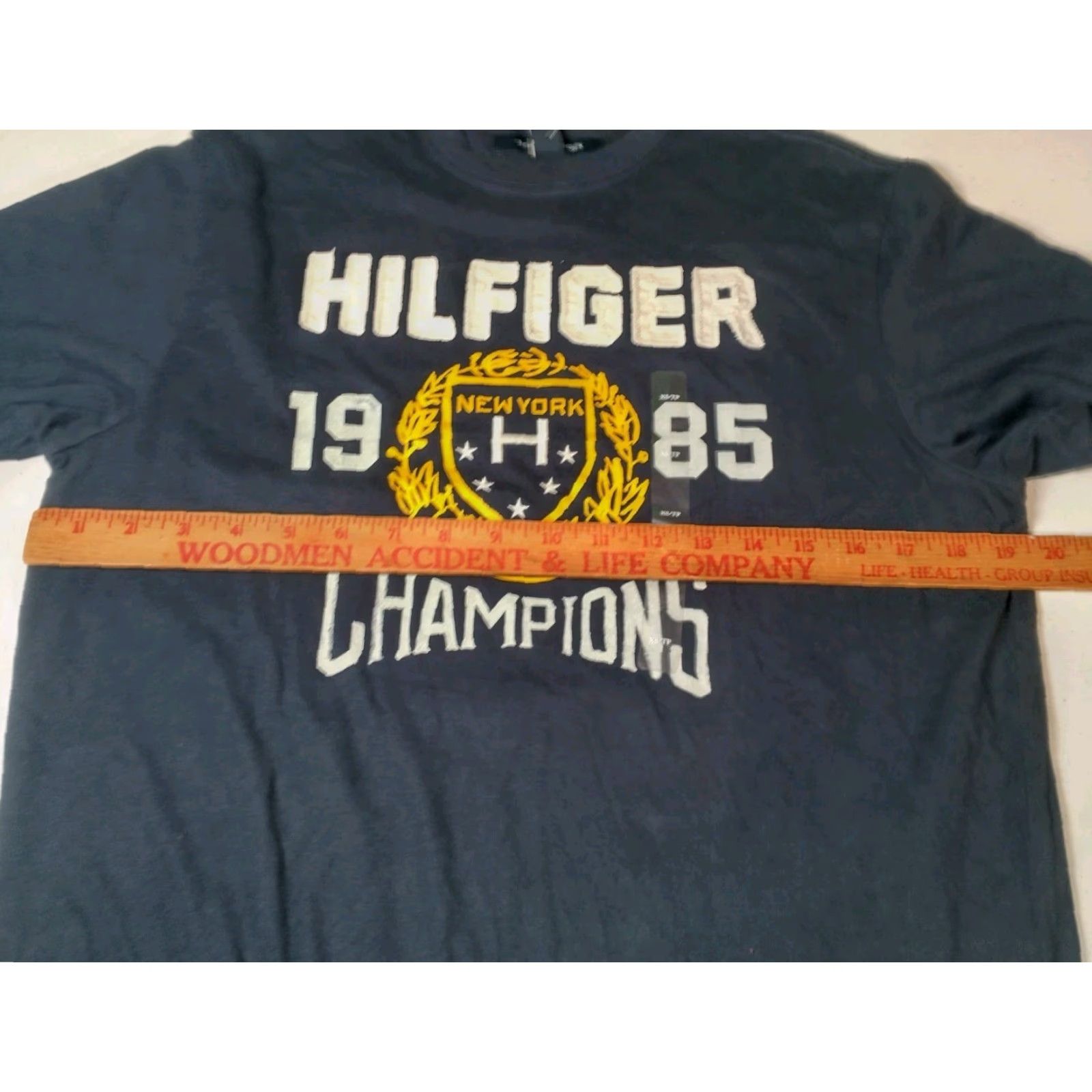 Tommy Hilfiger VINTAGE Tommy Hilfiger Shirt Men XS Navy Blue Graphic T Short Sleeve New 2011 Size US XS / EU 42 / 0 - 5 Thumbnail