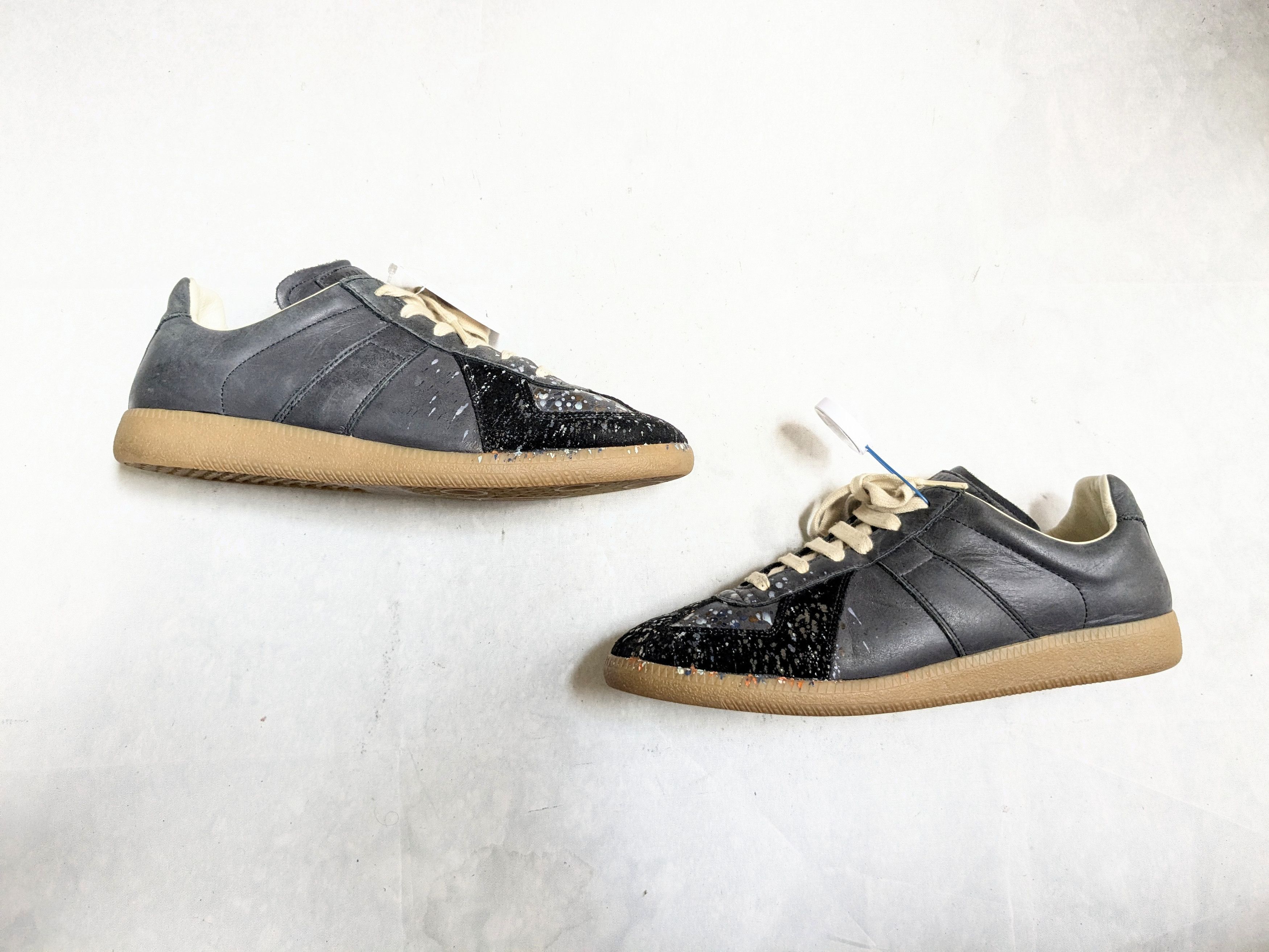 Maison Margiela Maison Margiela Replica GAT Black Paint Splatter 8 41 Low Size US 5 / EU 37 - 1 Thumbnail