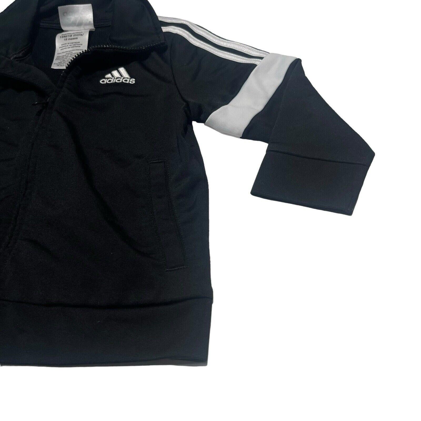 Adidas Adidas Black Track Jacket Full Zip Unisex Toddler 18M Size US XXS / EU 40 - 4 Thumbnail