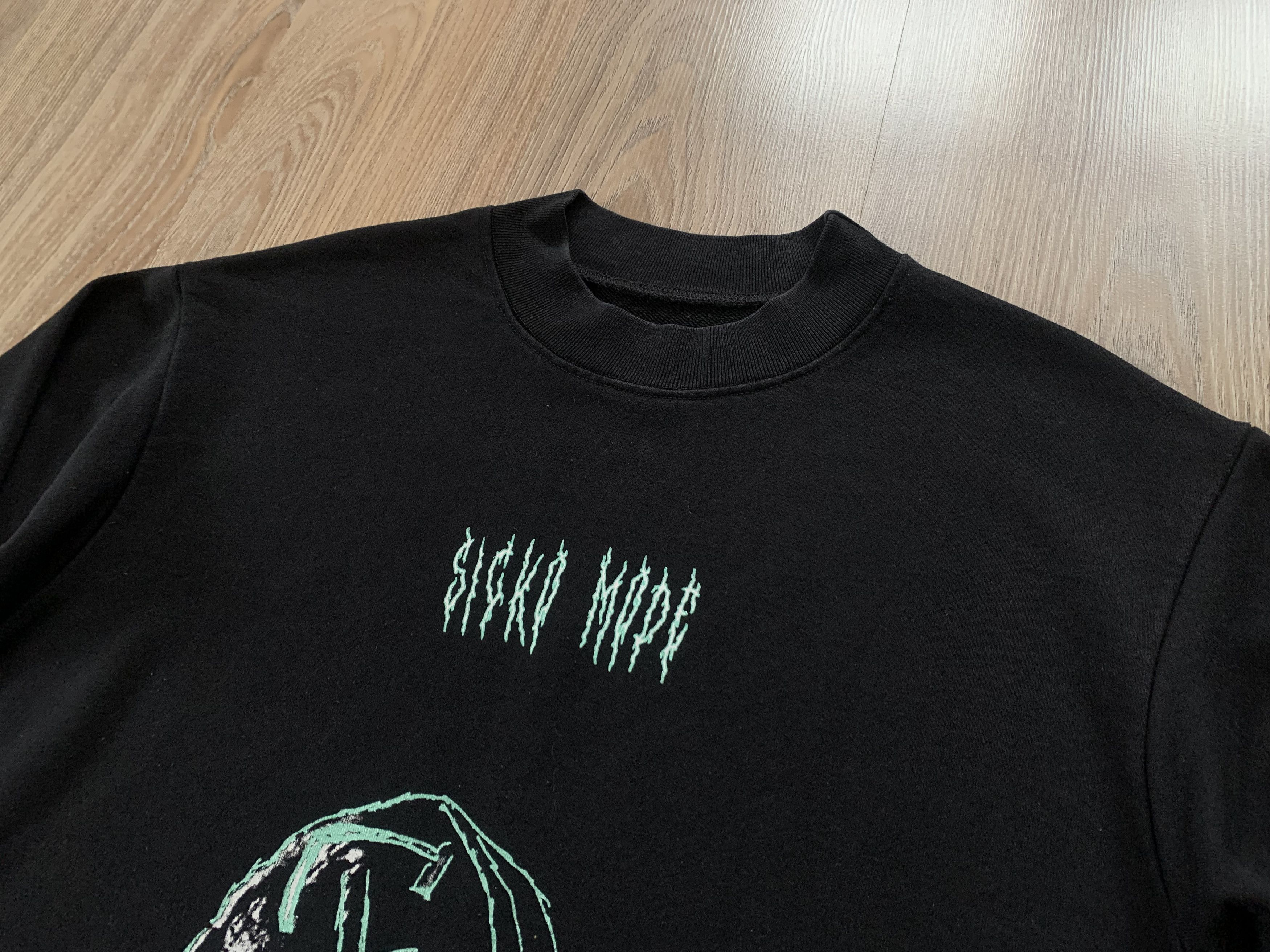 Rap Tees Travis Scott Sicko Mode Black Crewneck Sweatshirt Size US S / EU 44-46 / 1 - 4 Thumbnail