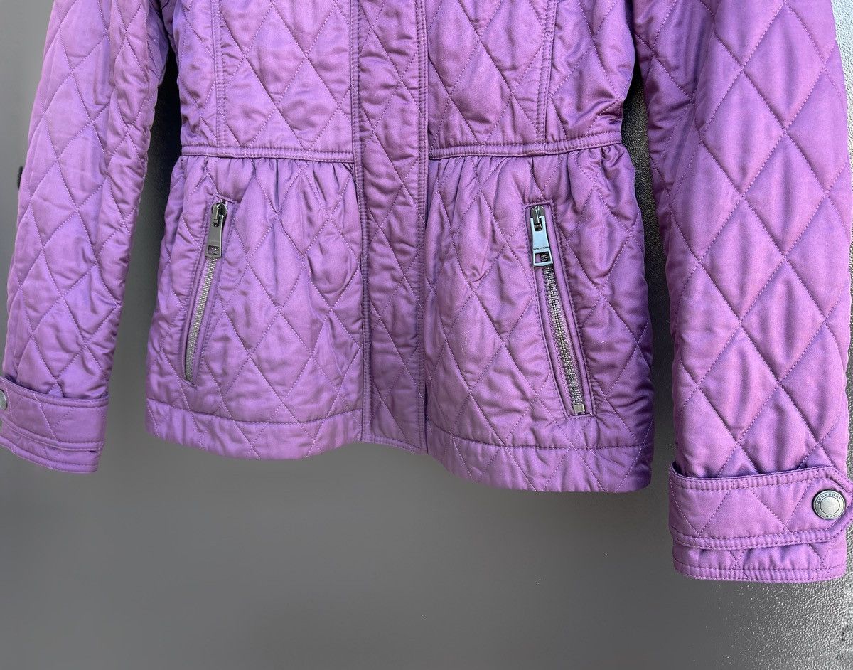 Burberry Burberry Brit Women Purple Check Quilted Lightweight Jacket Size S / US 4 / IT 40 - 5 Thumbnail