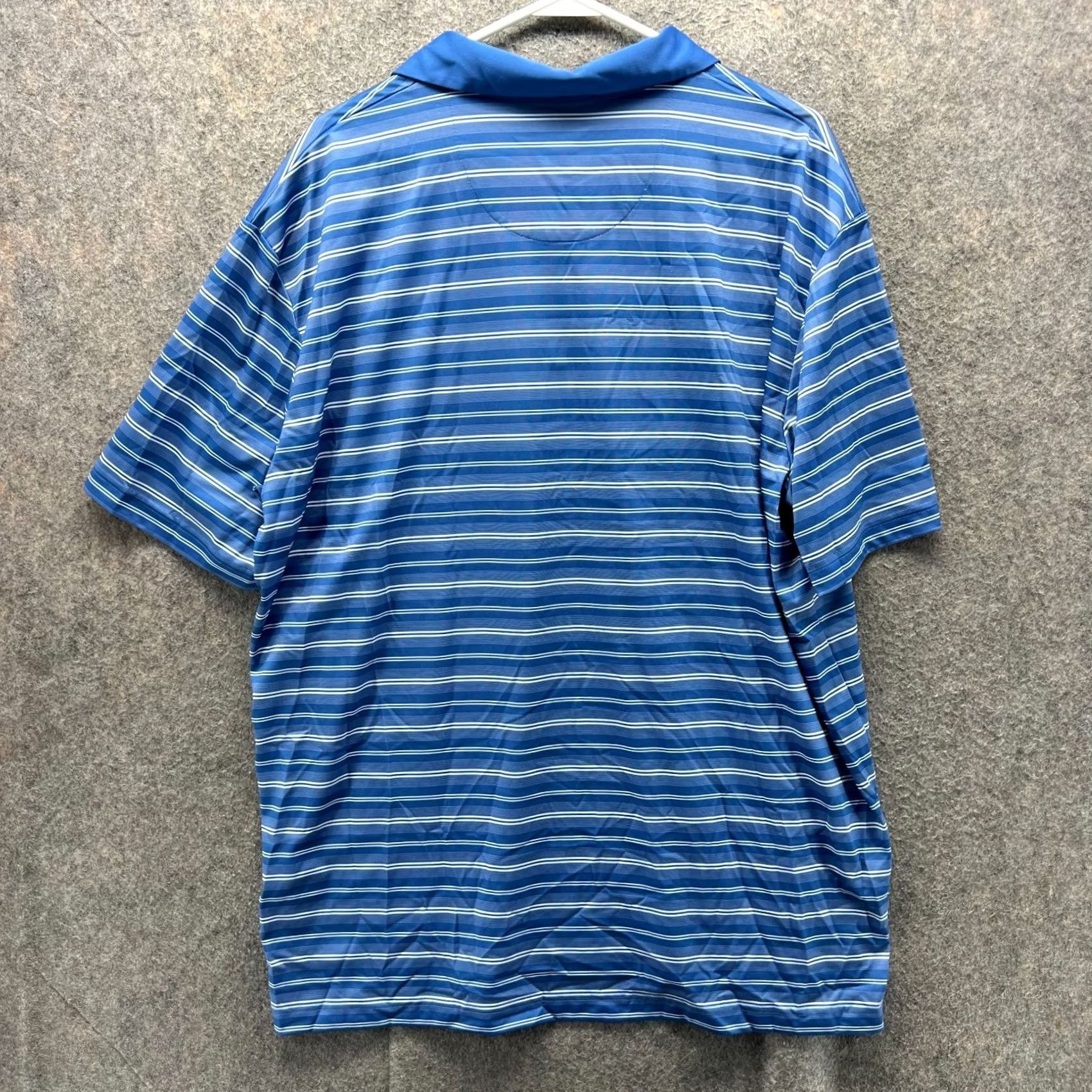 Callaway Callaway Polo Shirt Mens XL Blue Opti Dri Polyester Stripes Golf Extra Large Shirt Short Sleeve Button Logo Striped Casual Sportswear Men Accessories? Size US XL / EU 56 / 4 - 2 Thumbnail