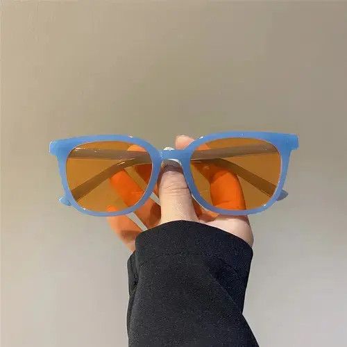 Designer Vintage orange square frame sunglasses Size ONE SIZE - 3 Thumbnail