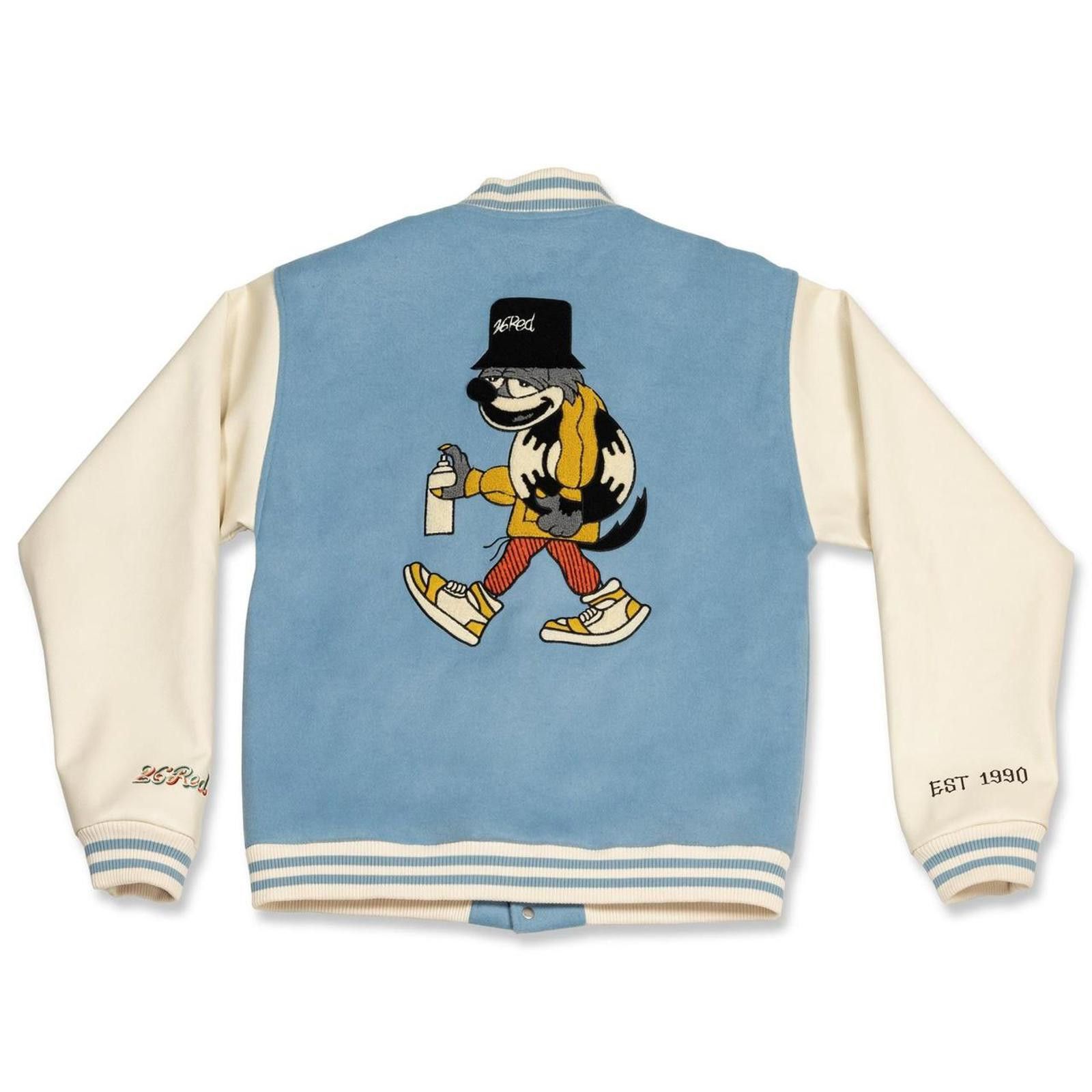 26Red Retro Cat Varsity Jacket Sz L. Sold Out!
