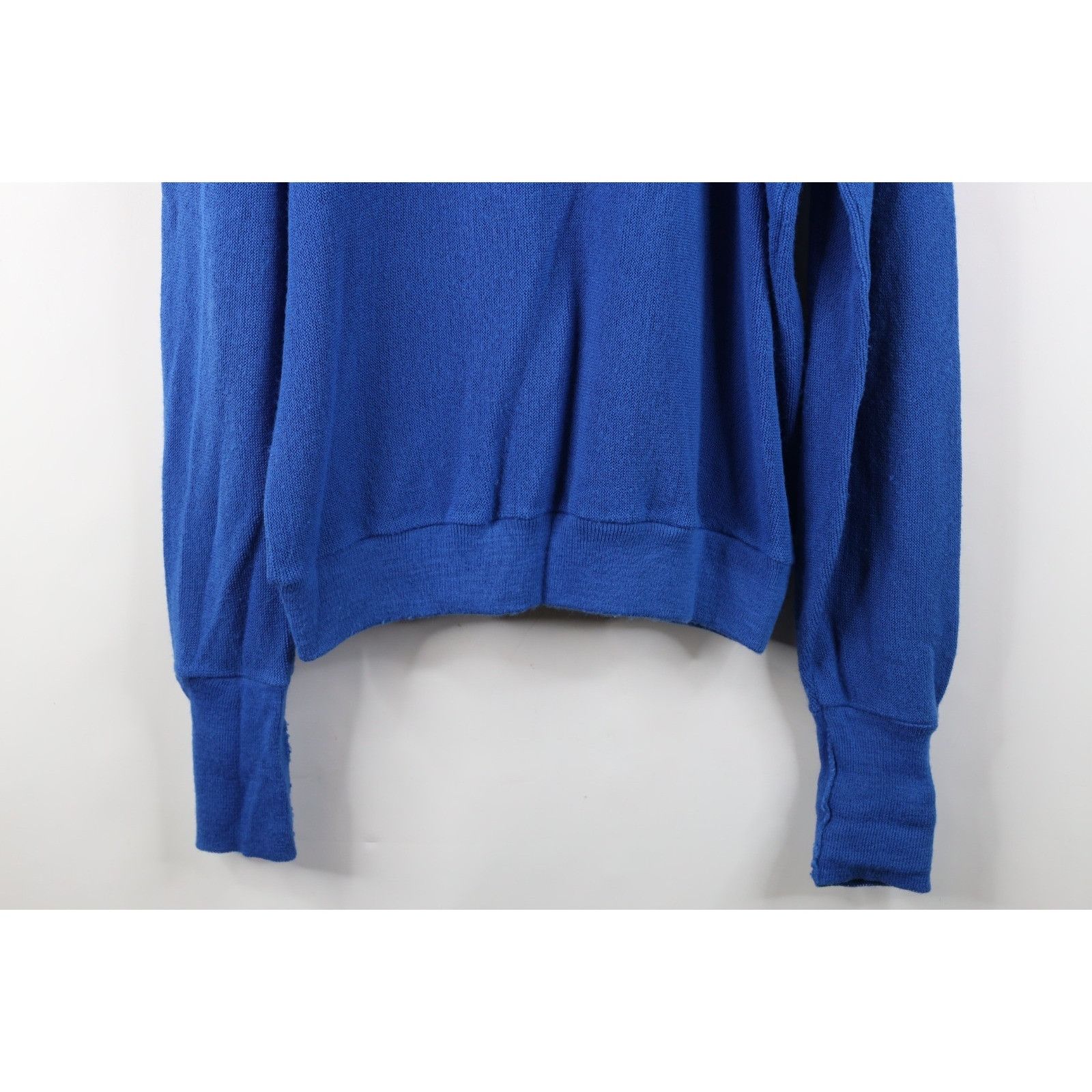 Vintage Vintage 70s Streetwear Blank Knit V-Neck Sweater Size US XL / EU 56 / 4 - 11 Thumbnail