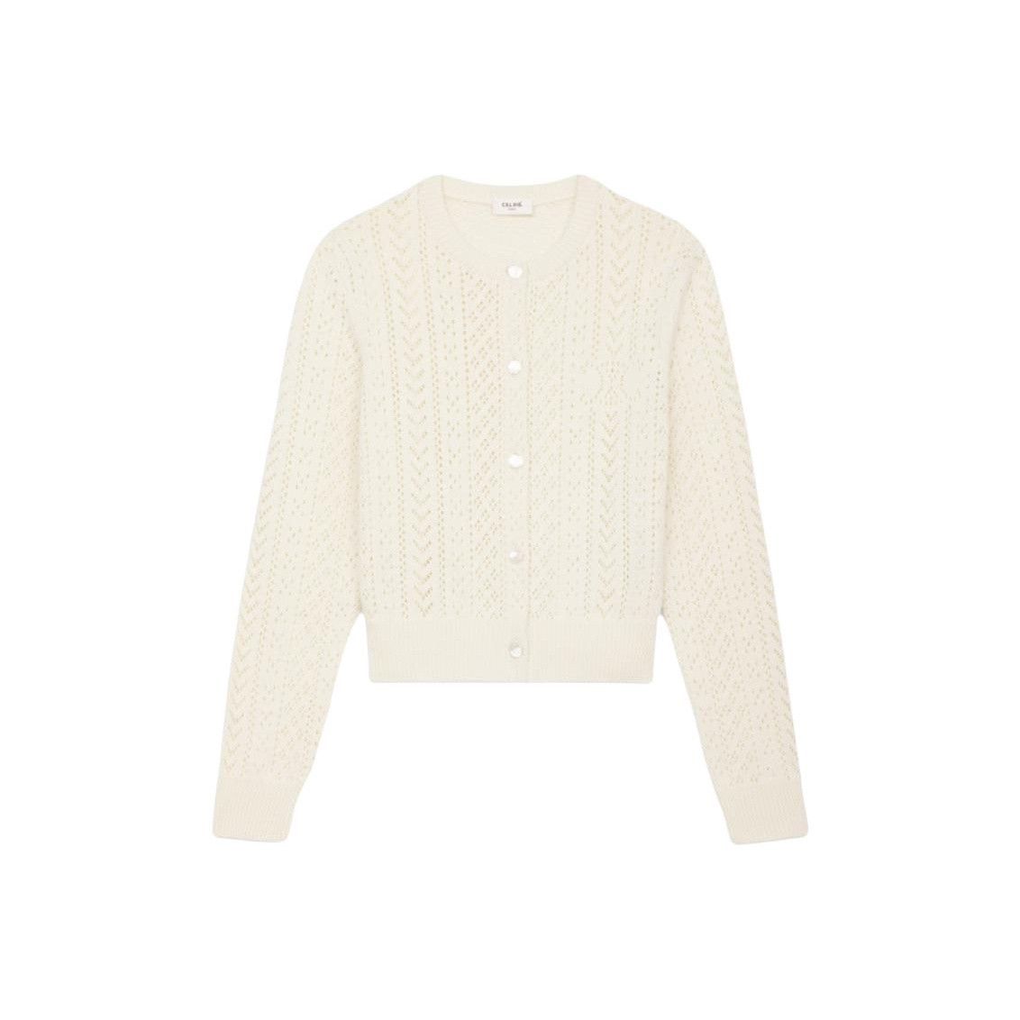 Celine Celine Pointelle Knit Cardigan Size M Size M / US 6-8 / IT 42-44 - 1 Thumbnail