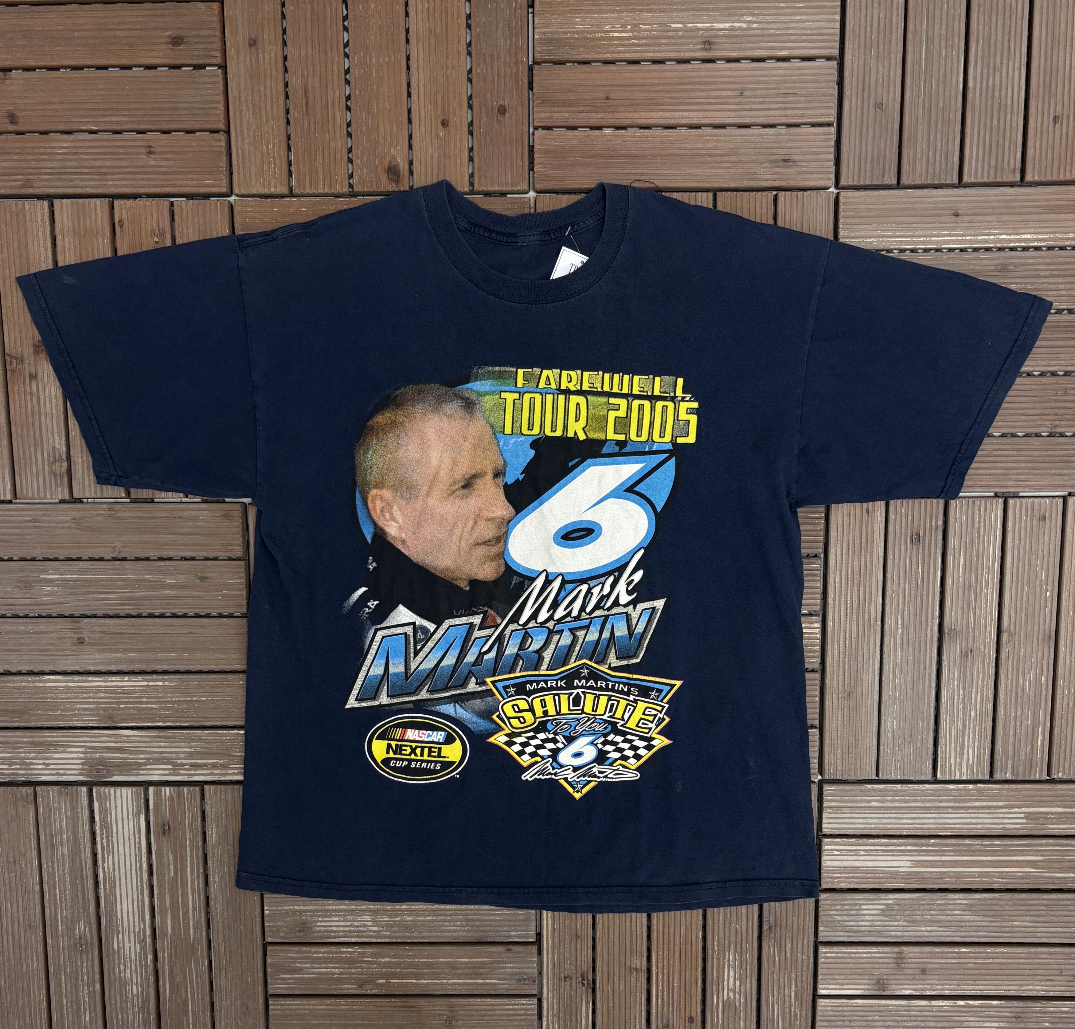 Vintage Mark Martin Farewell Tour 2005 Vintage Blue Tee Size US XL / EU 56 / 4 - 1 Thumbnail