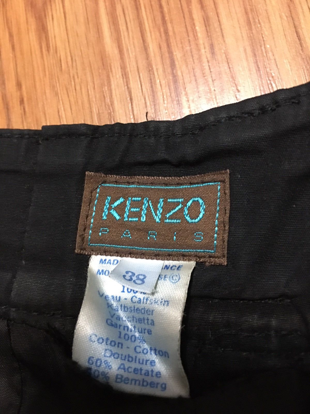 Kenzo KENZO Paris Black Calfskin Leather Vintage Pants Size EU 38 Size 27" / US 4 / IT 40 - 12 Thumbnail