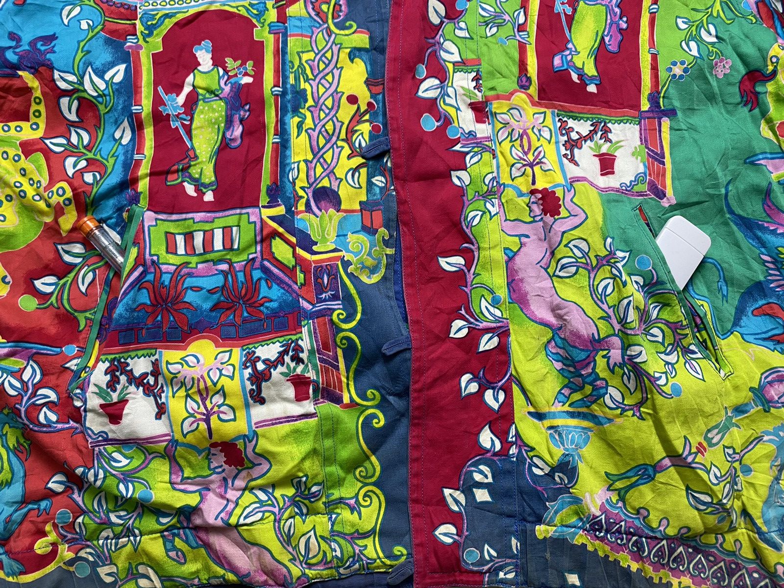 Louis Feraud LOUIS FERAUD PARIS Psychedelic Abstract Blouse Shirt Size US XXL / EU 58 / 5 - 6 Thumbnail