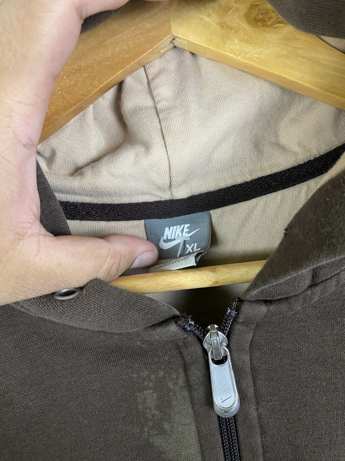 Nike × Vintage 00s Nike Brown Zipper Size US XL / EU 56 / 4 - 9 Thumbnail