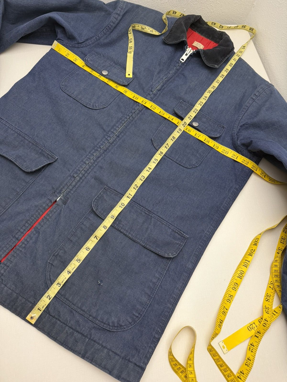 Sears Vintage 60s Sears Work Wear Denim Chore Quilt Lined Talon Size US L / EU 52-54 / 3 - 6 Thumbnail