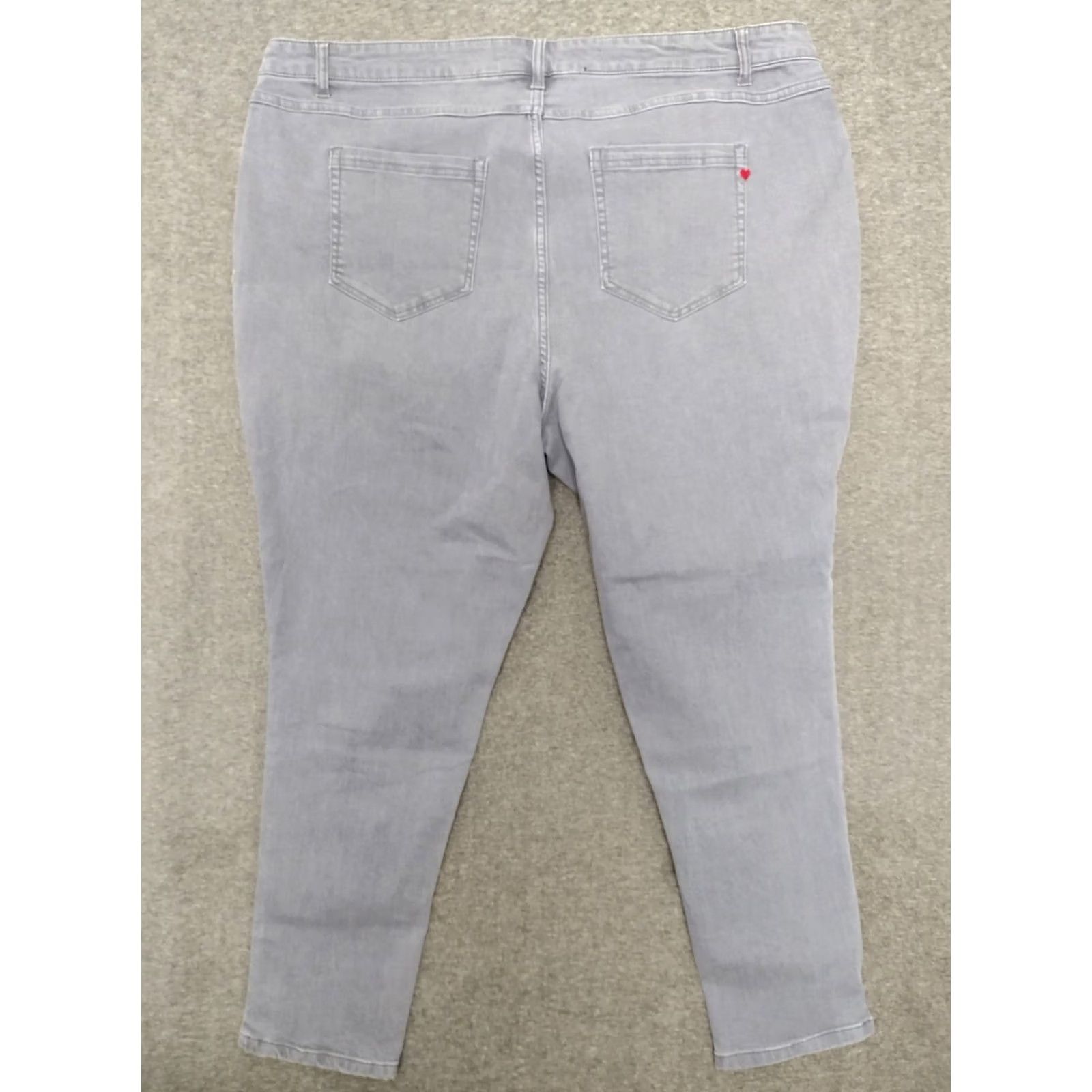 Denime Denim 24/7 Skinny Jeans Women's 24W Gray Medium Wash 26in Inseam Zipper 5-Pocket High Rise Denim 24/7 Jeans Womens Size 42" / US 20 - 2 Thumbnail