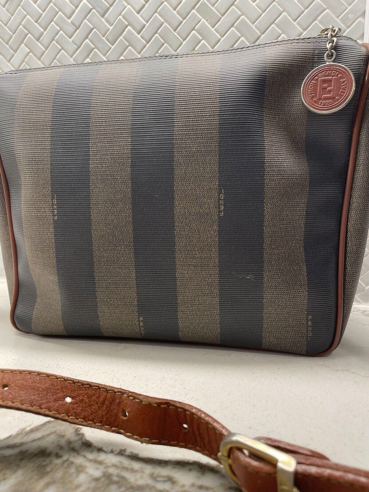 Fendi Vintage Fendi Pequin Striped Coated Canvas Crossbody Bag VG+ Size ONE SIZE - 3 Thumbnail