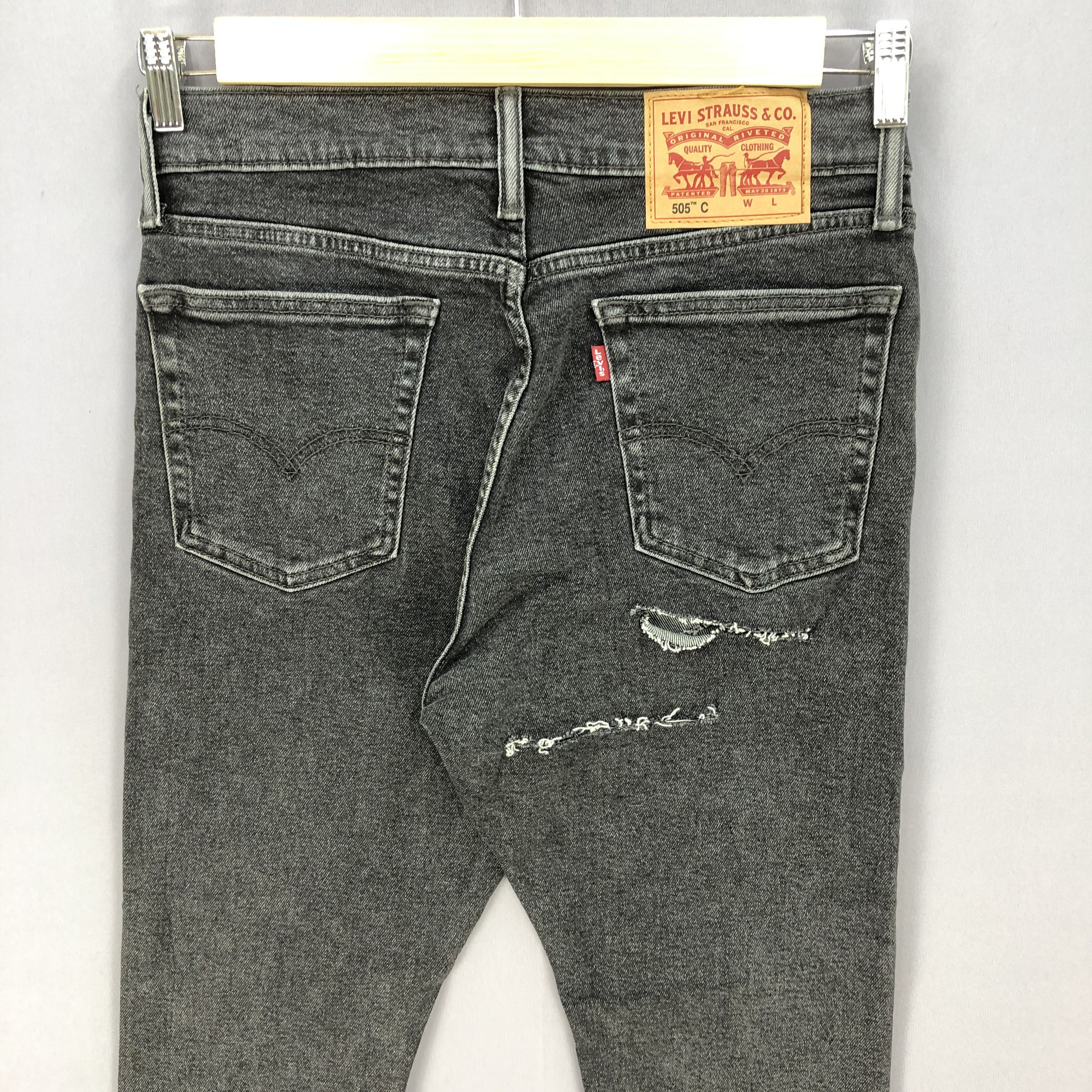 Levi's LVC Y2K Levis 505 Faded Black Jeans Levi's Distressed Denim Size US 32 / EU 48 - 4 Thumbnail