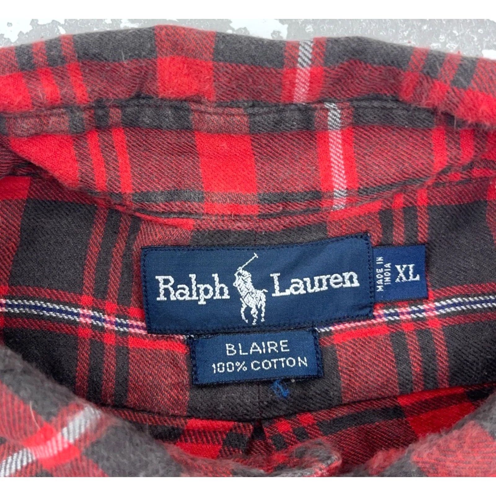 Ralph Lauren Ralph Lauren Button-Up Shirt Men XL Red Black Plaid Flannel Blaire Tartan Comfort Casual Size US XL / EU 56 / 4 - 5 Thumbnail