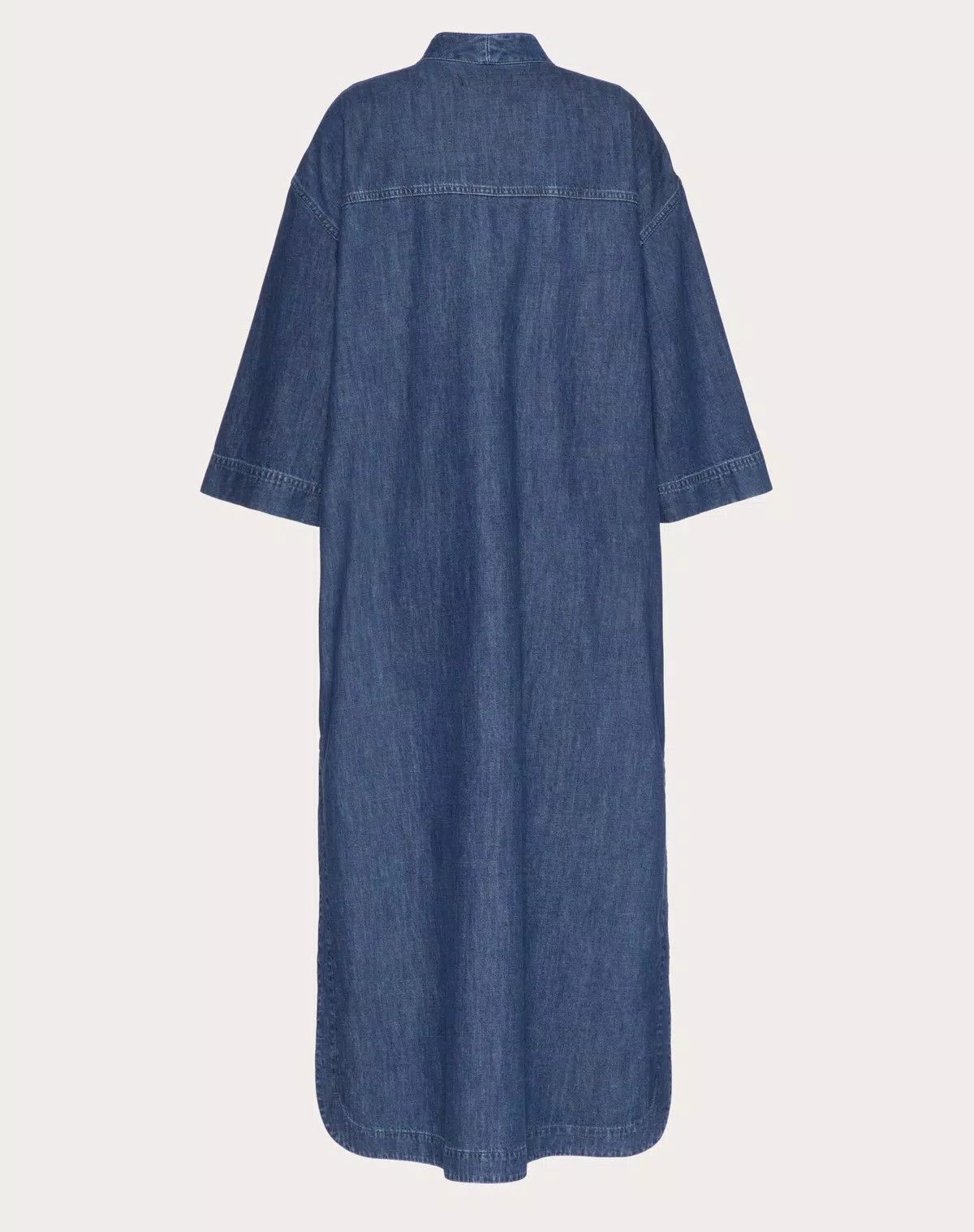 Valentino o1s1wg110625 Chambray Denim Kaftan in Medium Blue Size M / US 6-8 / IT 42-44 - 2 Thumbnail