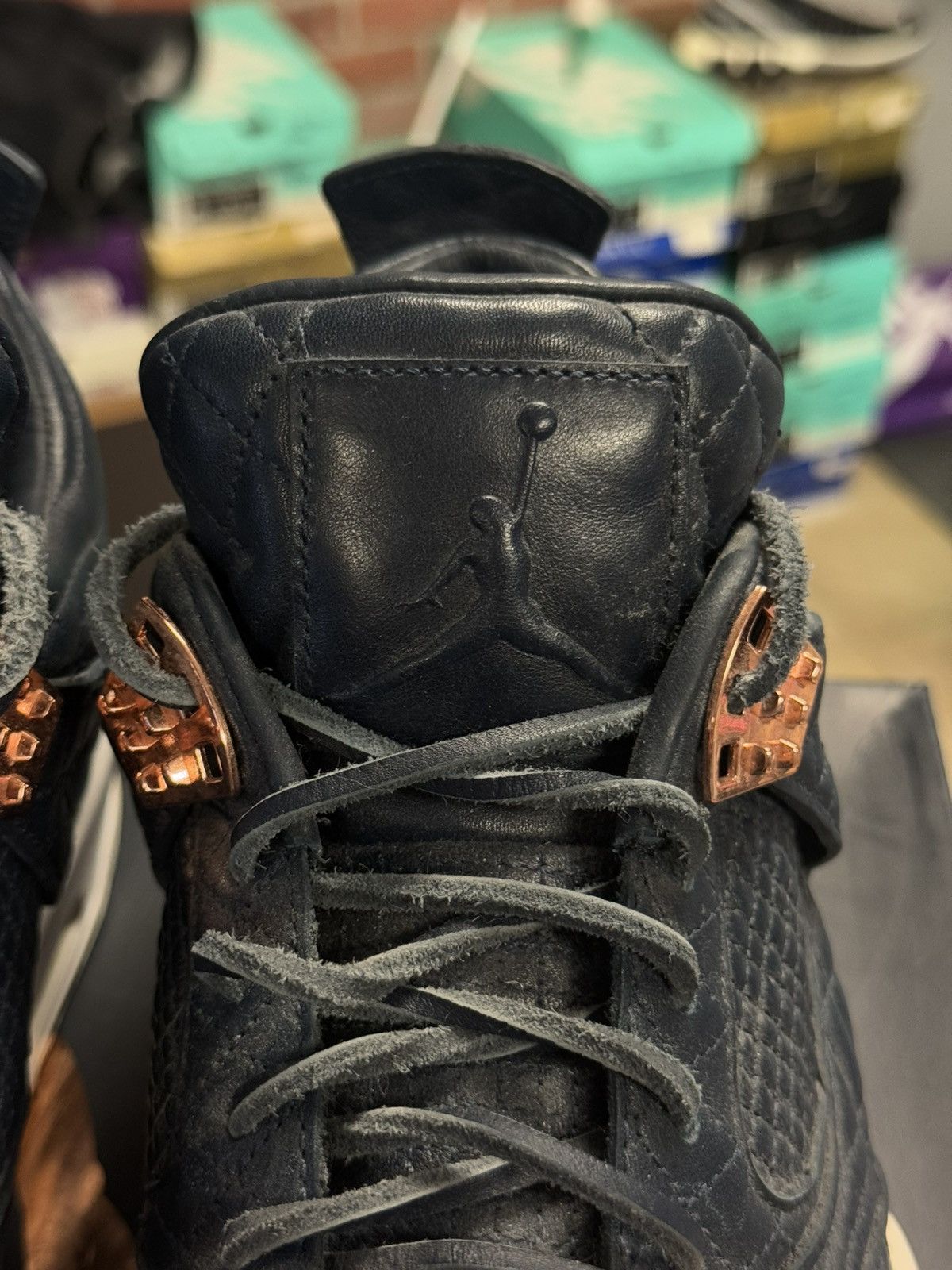 Jordan Brand × Nike Premium Jordan 4 Retro - 'Obsidian' (Size 12.5) RARE 2016 Size US 12.5 / EU 45-46 - 11 Thumbnail