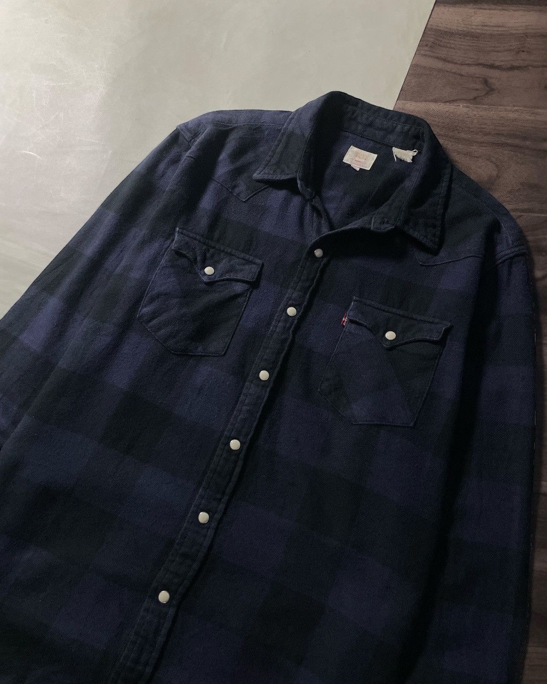 Levi's Flannel Shirt Western Double Pocket LEVIS Size L fit XL Size US L / EU 52-54 / 3 - 3 Thumbnail
