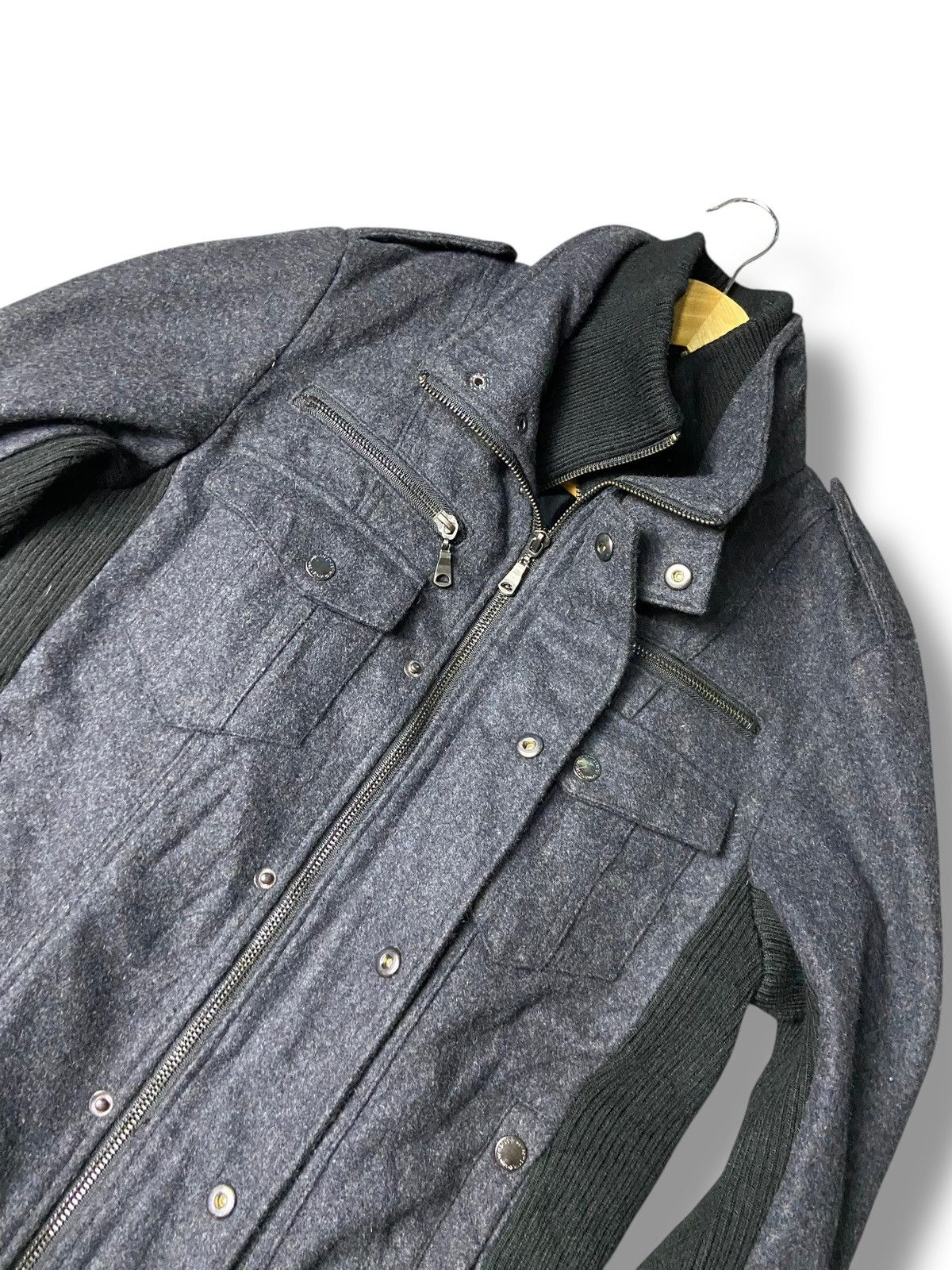 semanticdesign Semantic Design Dual Zipper Washed Grey Jacket (156) Size US M / EU 48-50 / 2 - 5 Thumbnail