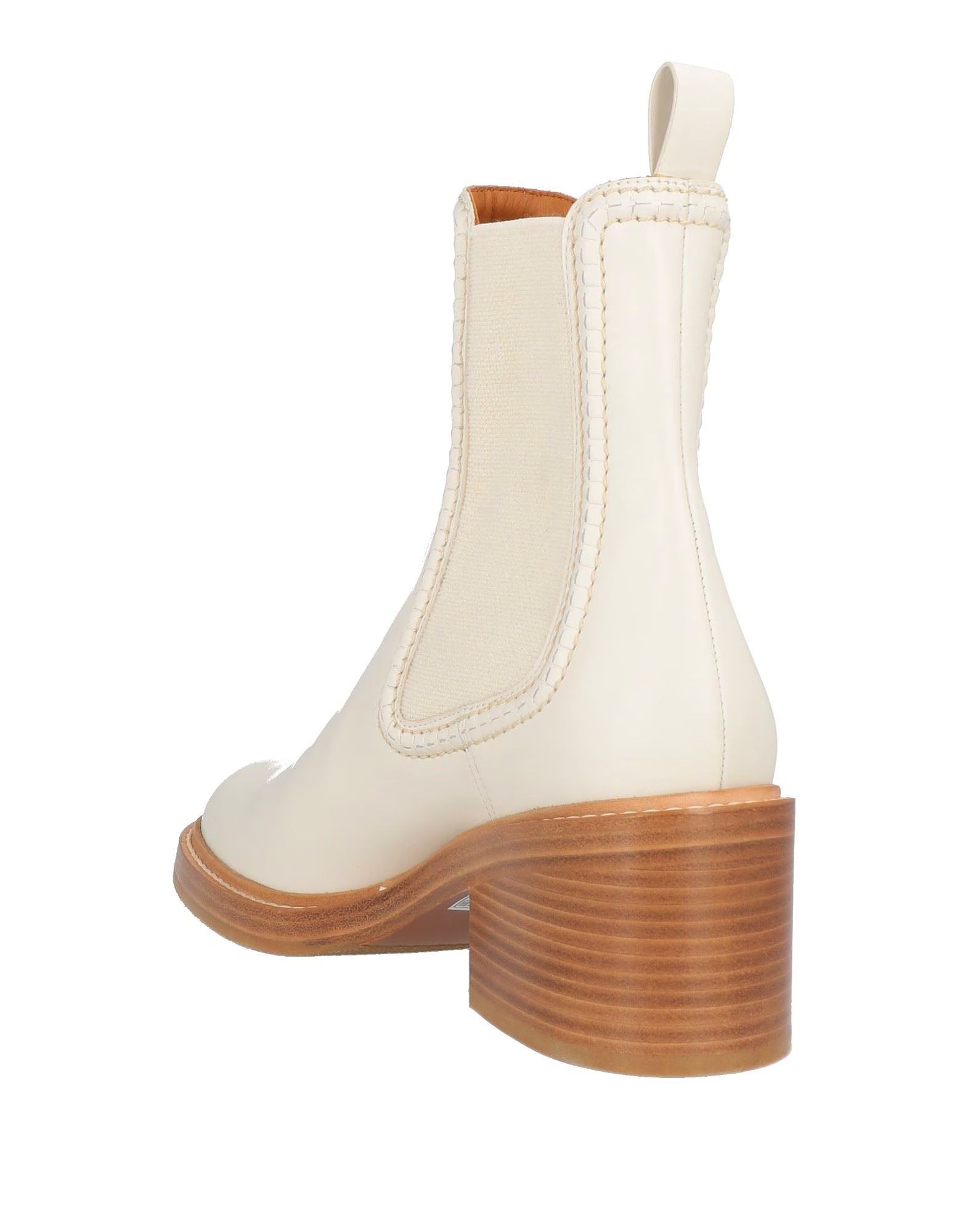 Chloe o1loc1c1024 Mallo Ankle Boots White Size US 9 / IT 39 - 3 Thumbnail