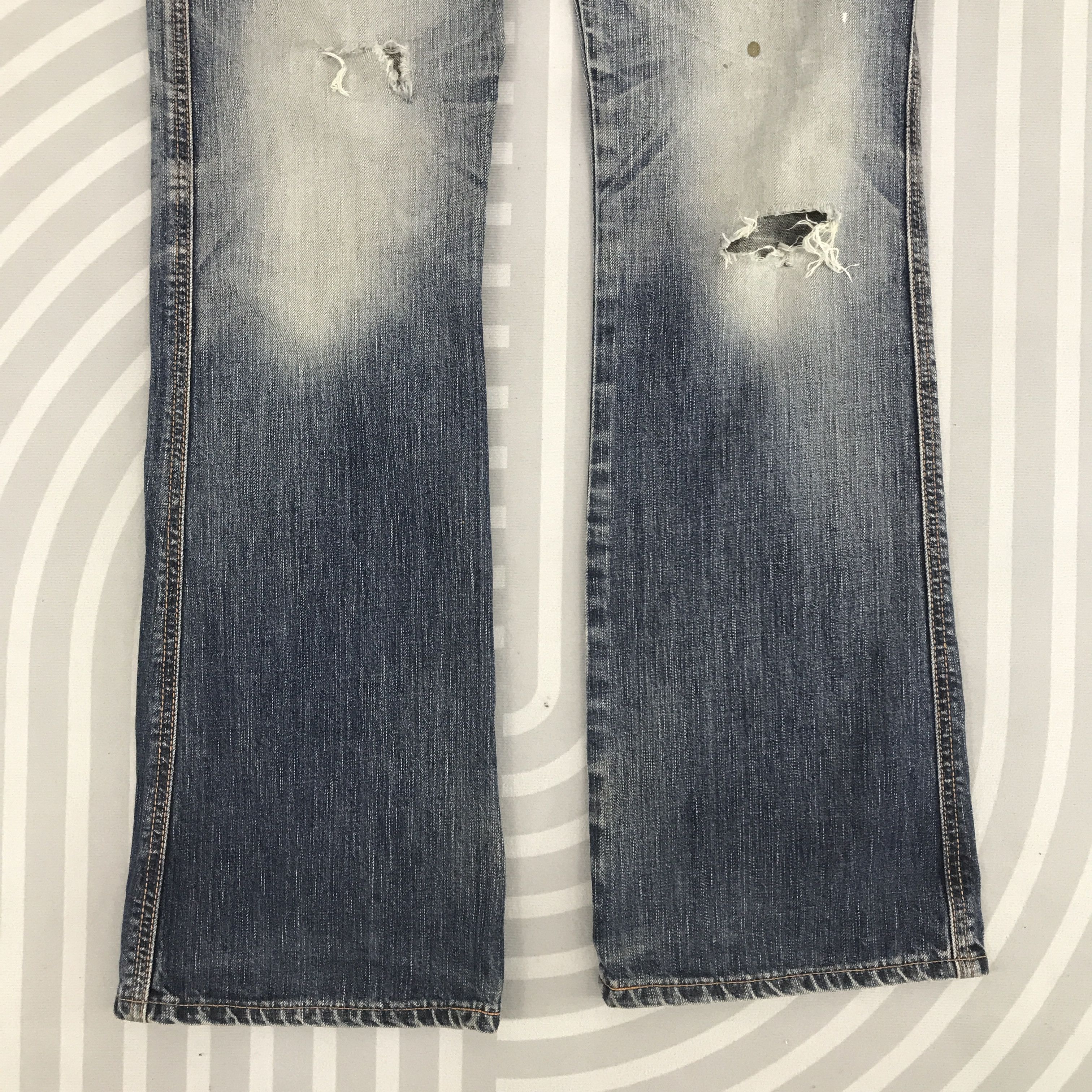 Edwin × Vintage Bootcut Edwin Blue Trip Denim faded Distressed pants Size US 32 / EU 48 - 3 Thumbnail