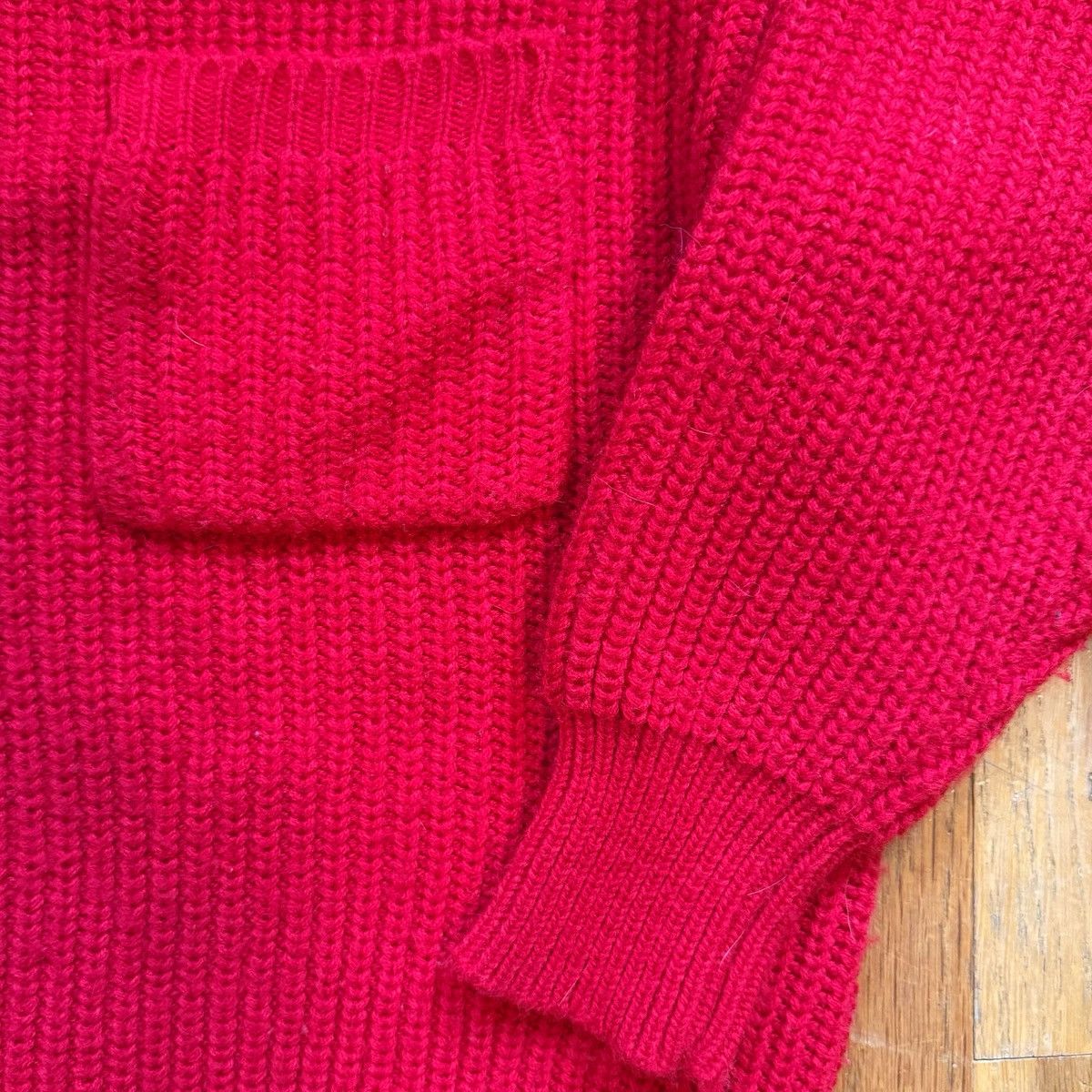 Joan Rivers Vintage Joan Harper Chunky Ribbed Roll-neck Pocket Sweater Size S / US 4 / IT 40 - 4 Thumbnail