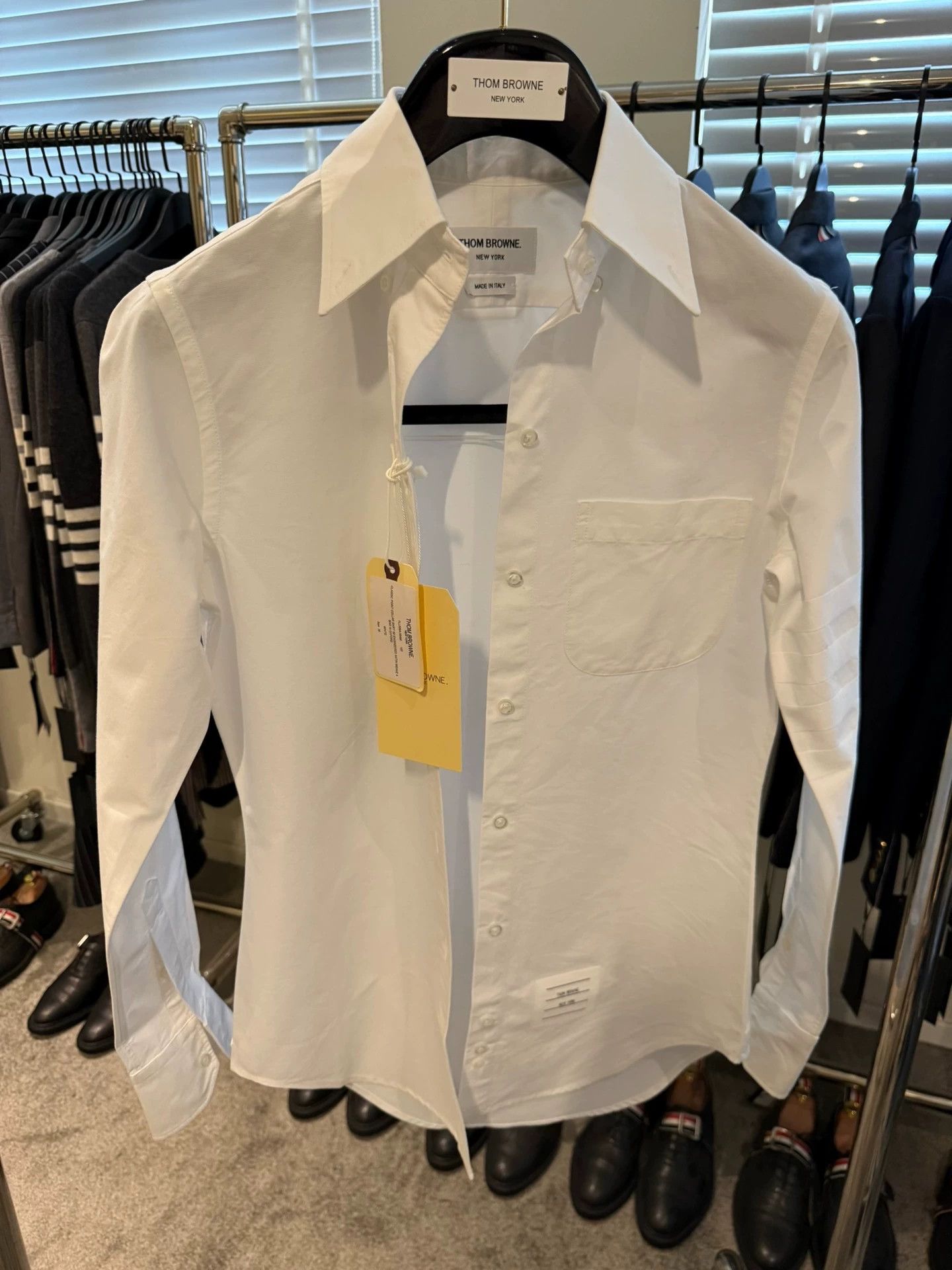 Thom Browne Thom Browne Women's Rare 4-Bar White Oxford Shirt Size XS / US 0-2 / IT 36-38 - 1 Thumbnail