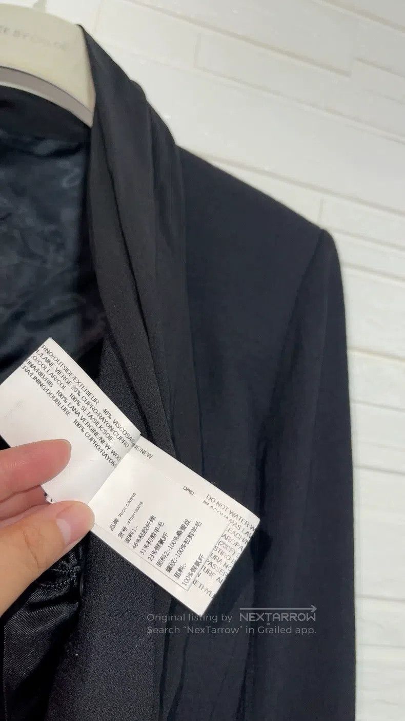 Rick Owens Rick Owens Wool silk mulberry silk black blazer jacket Size XS / US 0-2 / IT 36-38 - 4 Thumbnail