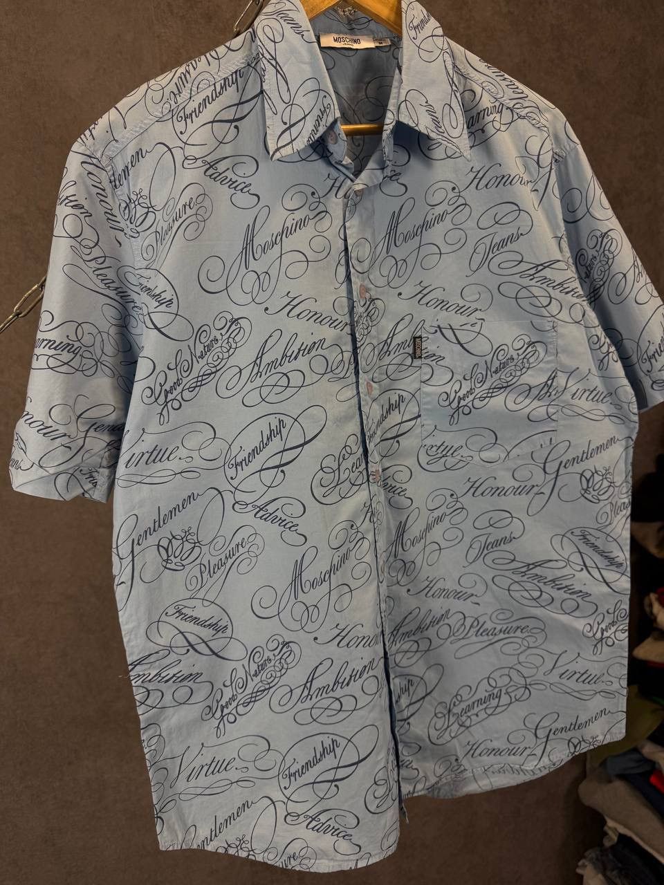 Moschino Moschino vintage art overprinted shirt Size US M / EU 48-50 / 2 - 4 Thumbnail