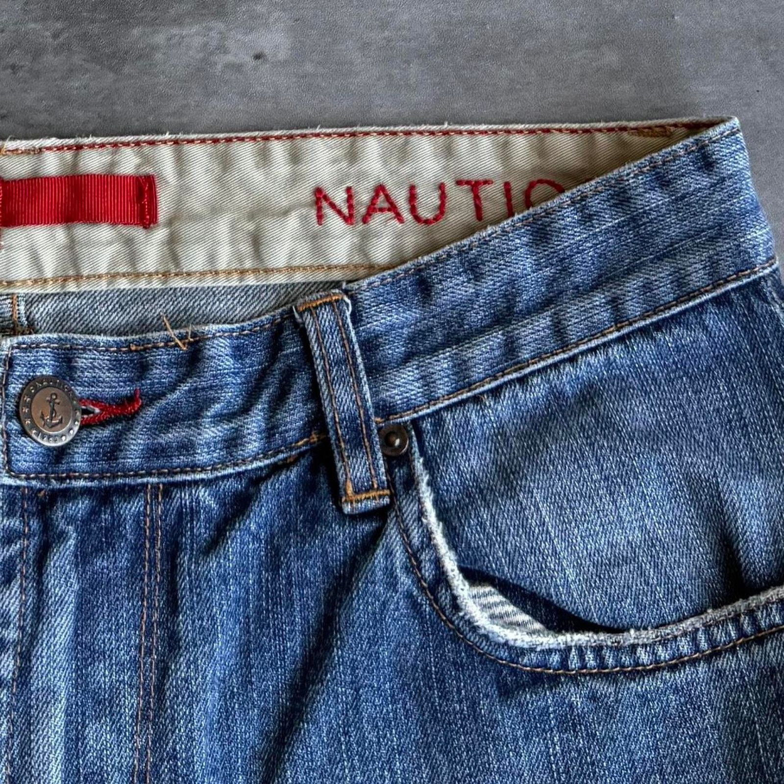 Nautica × Vintage Vintage Y2K Nautica Embroidered Baggy Opium Essential Jeans Size US 33 - 4 Thumbnail