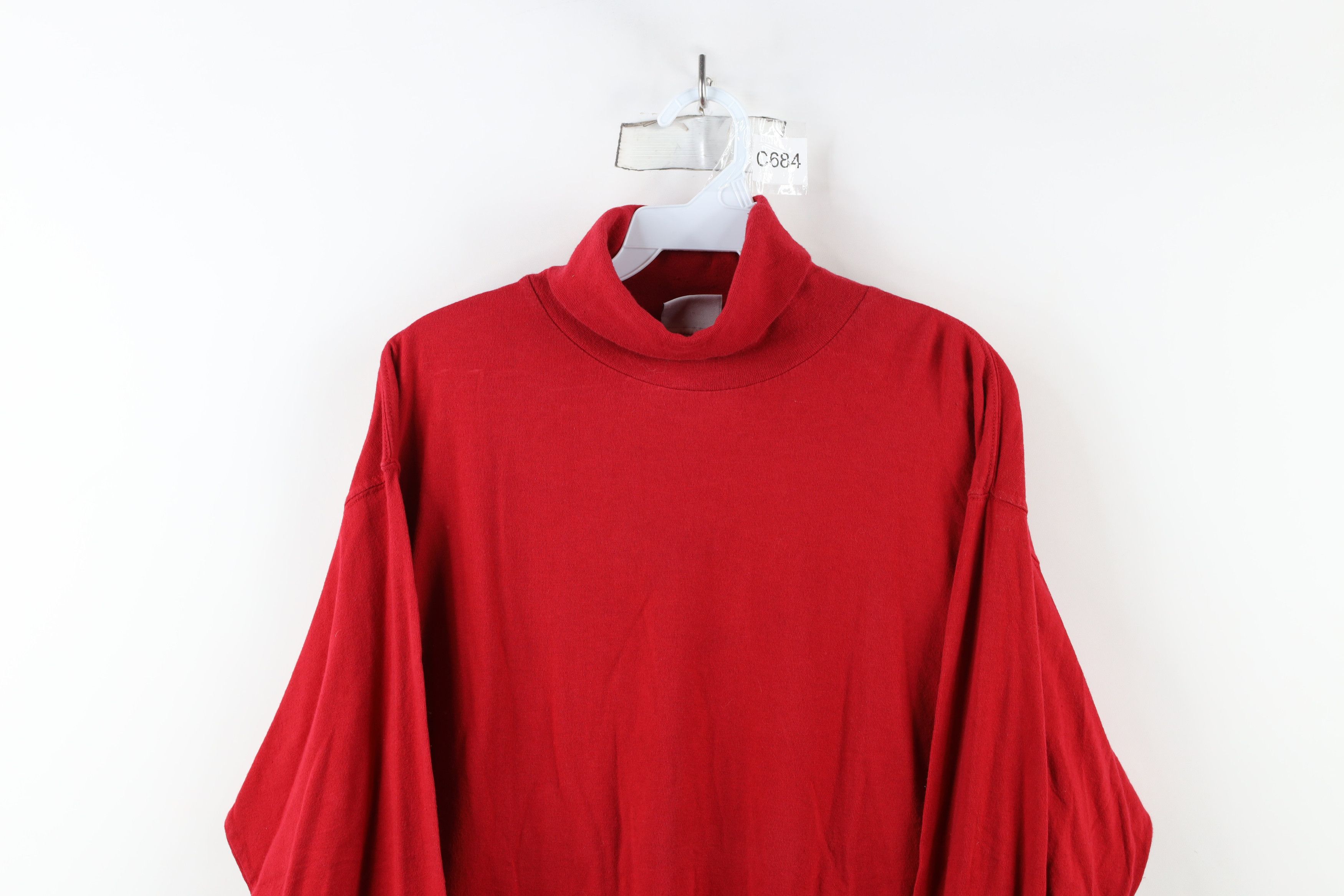 Vintage Vintage 90s Streetwear Blank Long Sleeve Turtleneck T-Shirt Size US S / EU 44-46 / 1 - 2 Thumbnail
