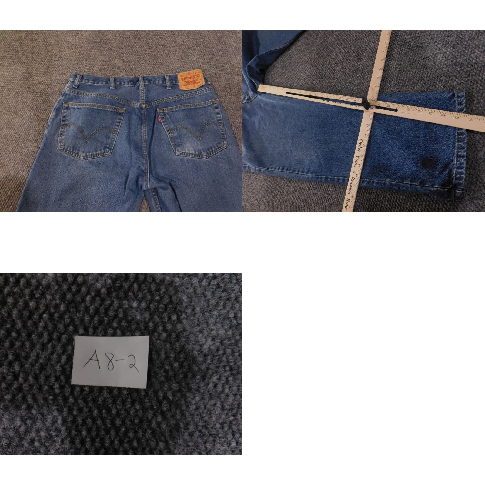 Levi's VINTAGE Levis 505 Jeans Mens 38x30 Blue Regular Fit Straight Leg Denim Made Egypt Size US 38 / EU 54 - 9 Thumbnail