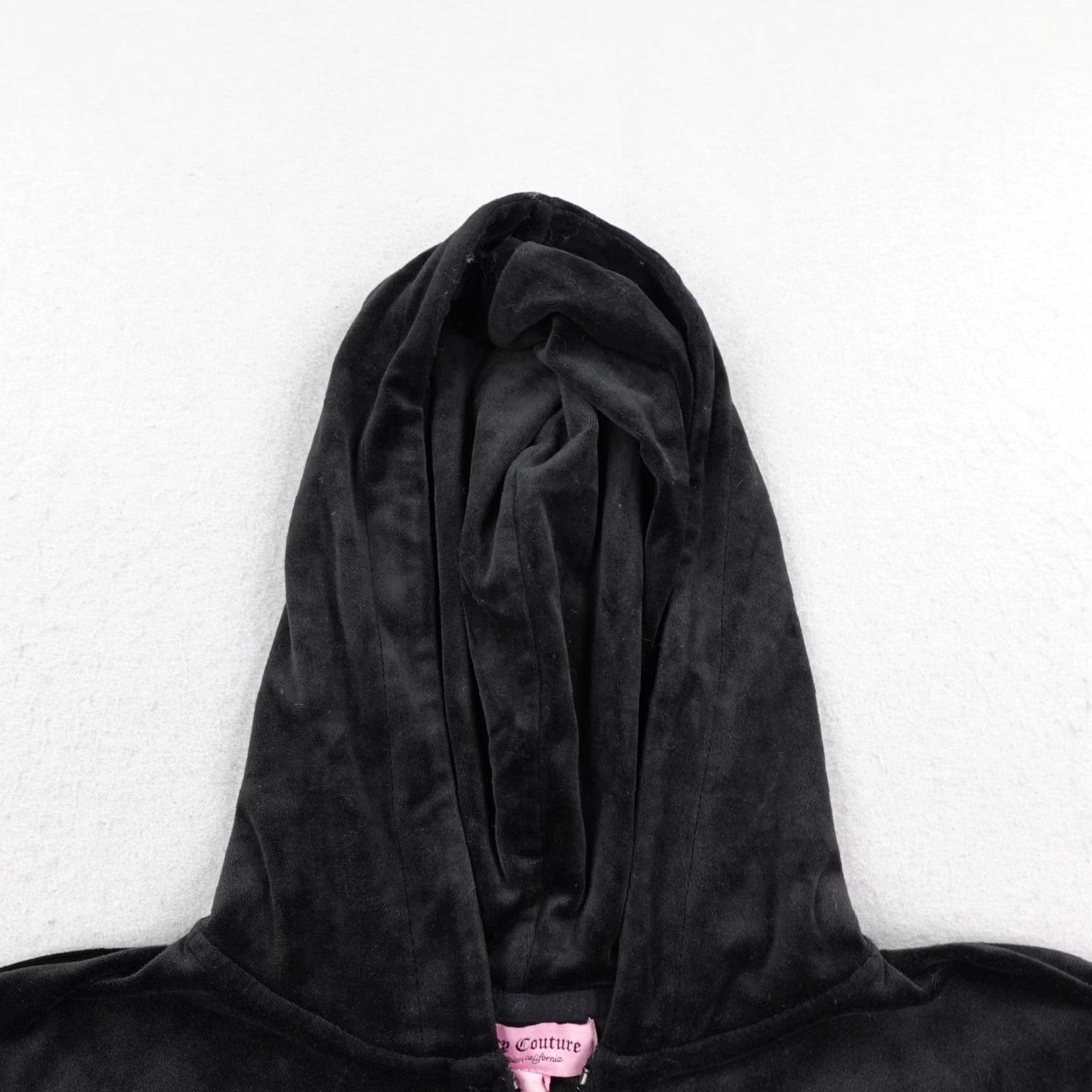 Juicy Couture Juicy Couture Hoodie Womens Large Black Velour Rhinestone Track Sweat Suit Top Size L / US 10 / IT 46 - 2 Thumbnail
