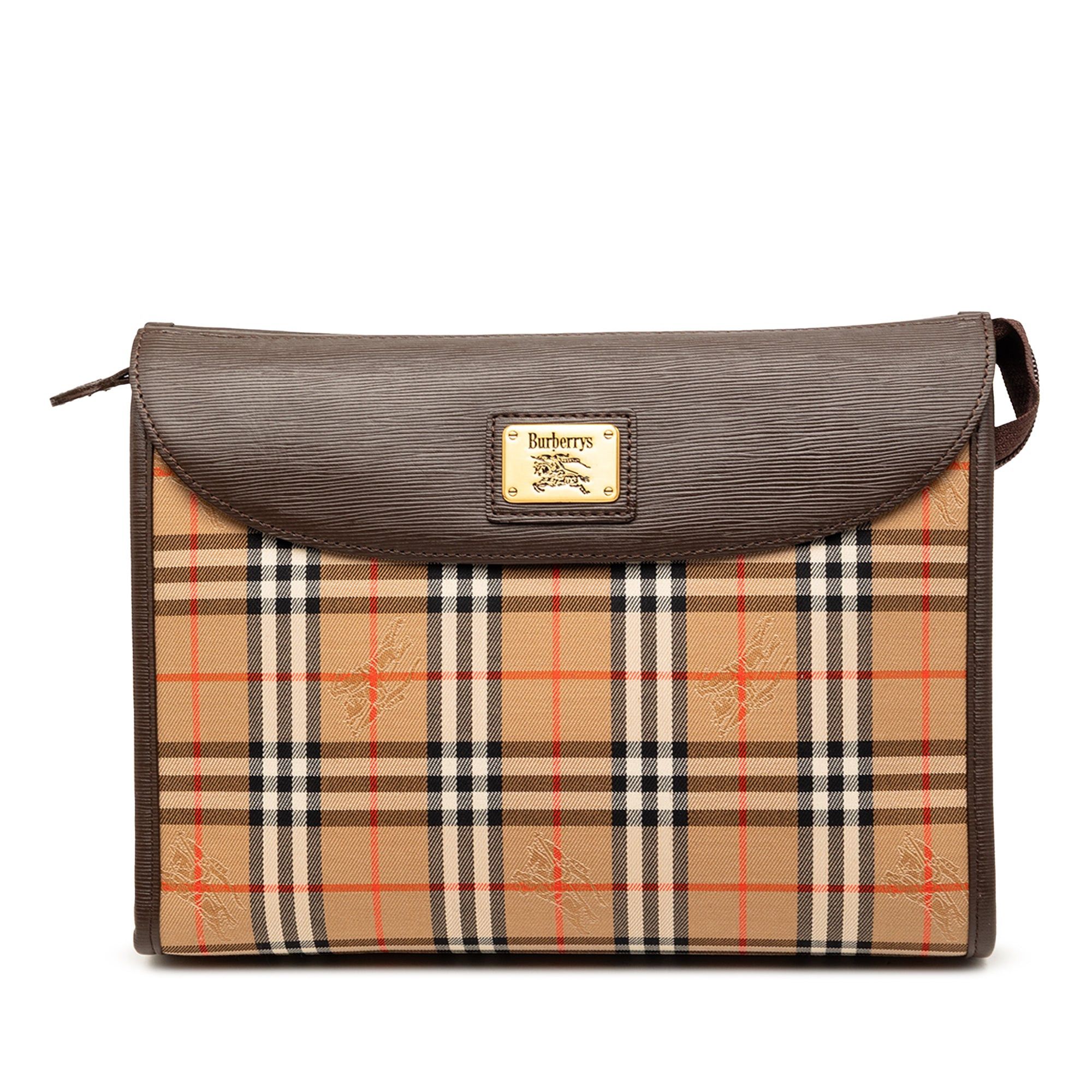 Burberry Haymarket Check Canvas Clutch Size ONE SIZE - 1 Thumbnail