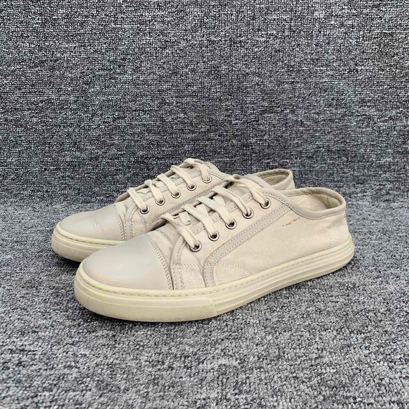 Gucci Gucci Beige Canvas GG Logo Low-Top Sneakers 0079 Size US 6 / IT 36 - 1 Thumbnail