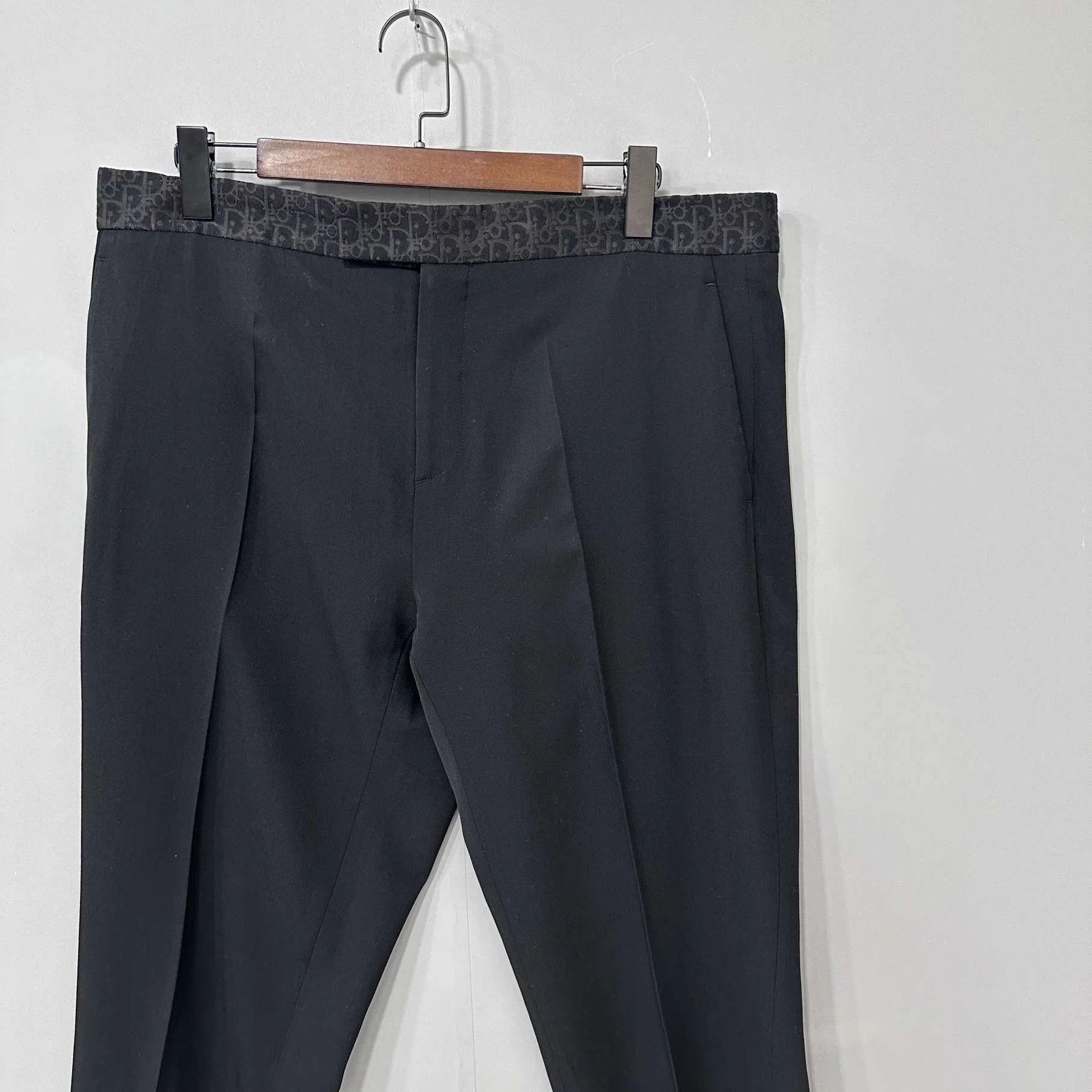 Dior Dior Oblique All-Over Print Wool Trousers Size 56 Size 46L - 2 Thumbnail