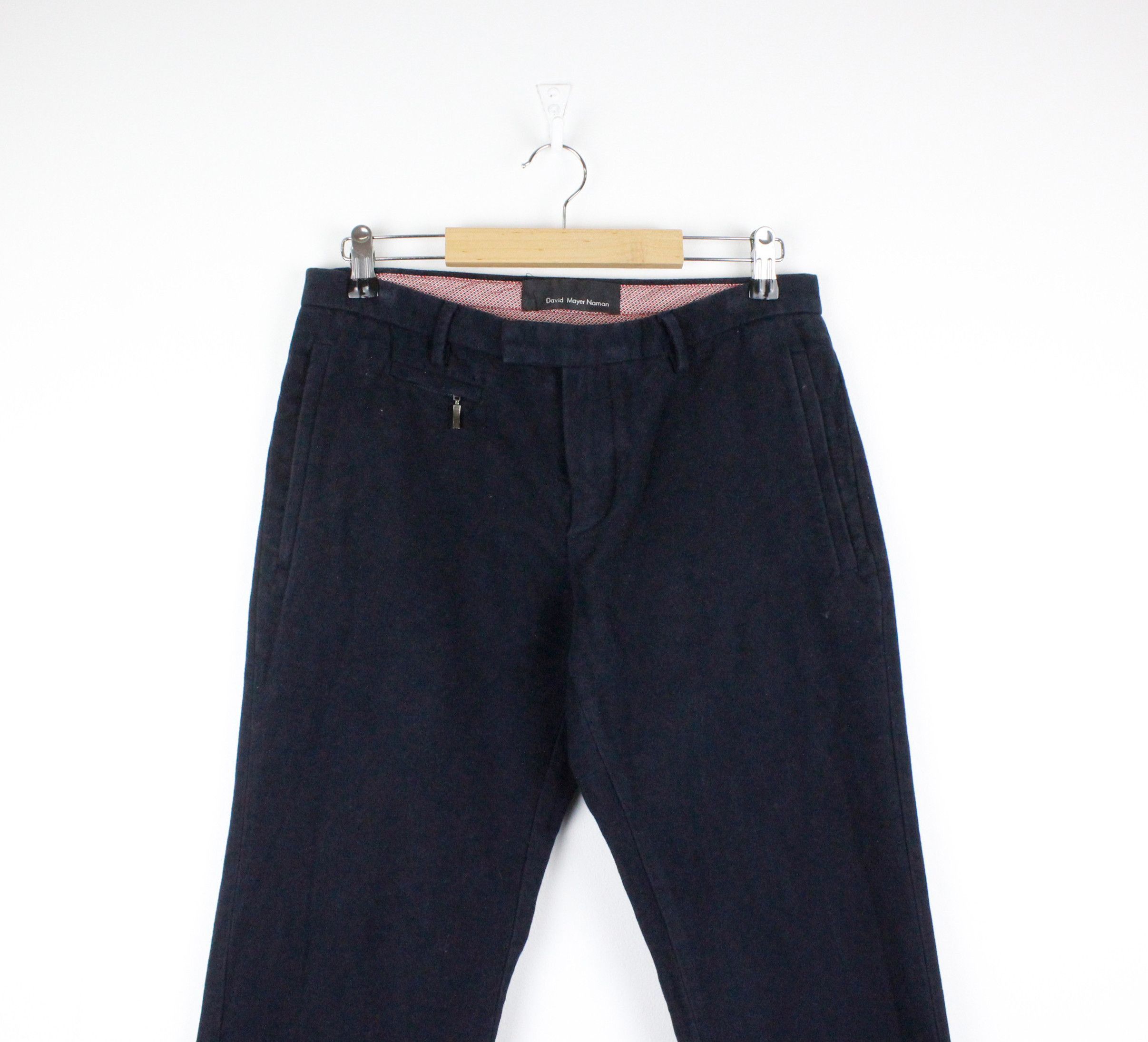DAVID NAMAN × Velour David Mayer Naman Dark Navy Velour Trousers Pants Size US 30 / EU 46 - 2 Thumbnail