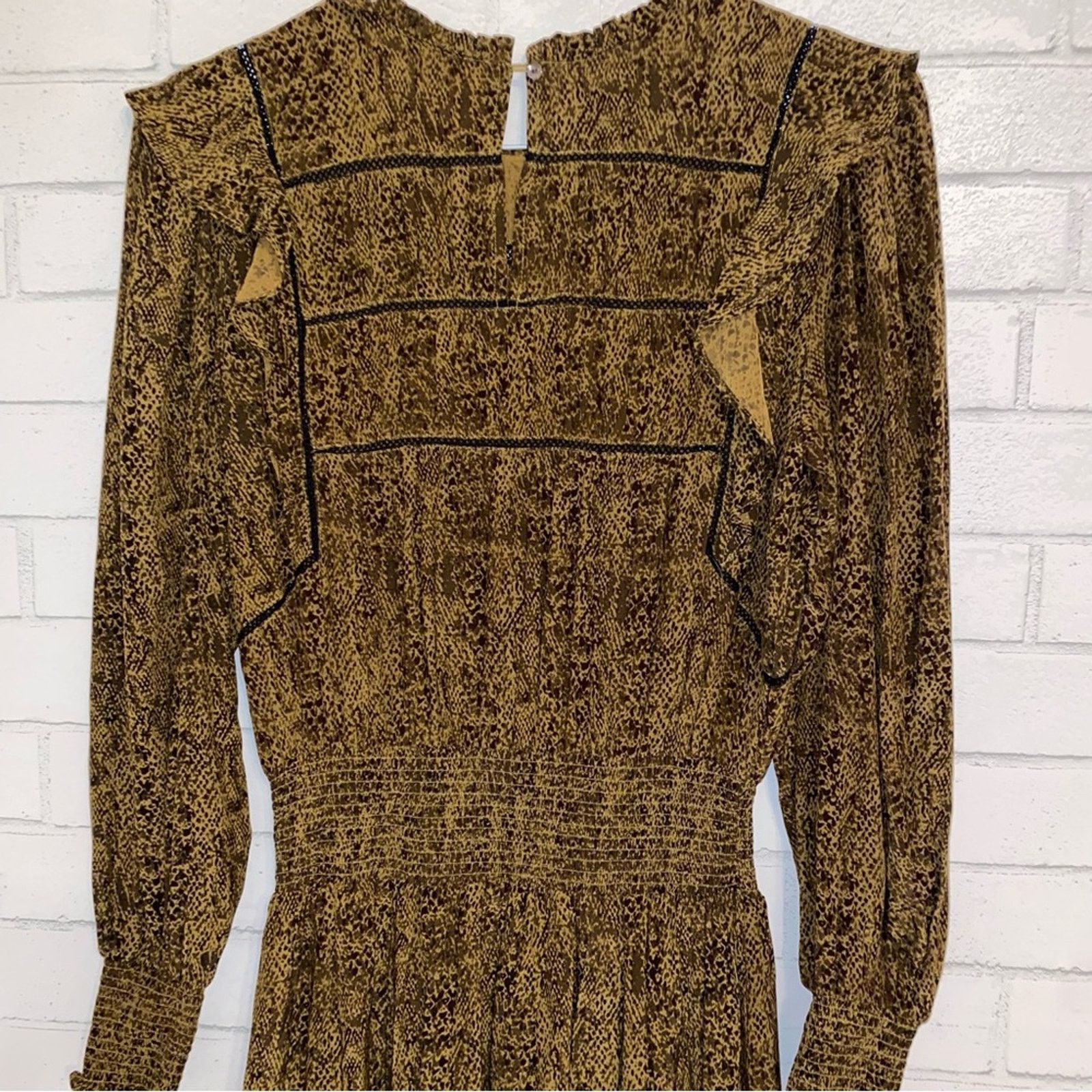 Rails Rails $228 Faren Sepia Python Mini Dress Size Medium EUC Size M / US 6-8 / IT 42-44 - 15 Thumbnail