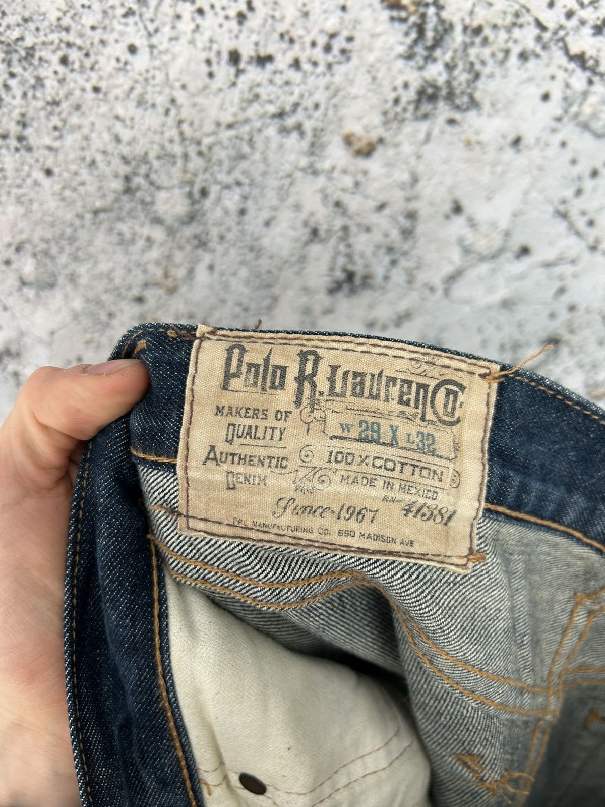 Polo Ralph Lauren Vintage Polo Ralph Lauren Selvedge Denim Washed 90s Rare Size US 29 - 10 Thumbnail