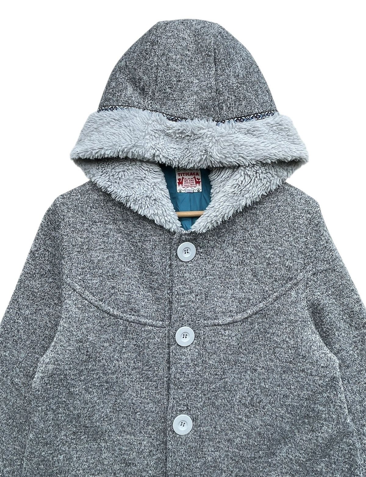 Japanese Brand RARE🔥 Titicaca happy trade fleece Button - up hoodie jacket Size US M / EU 48-50 / 2 - 5 Thumbnail