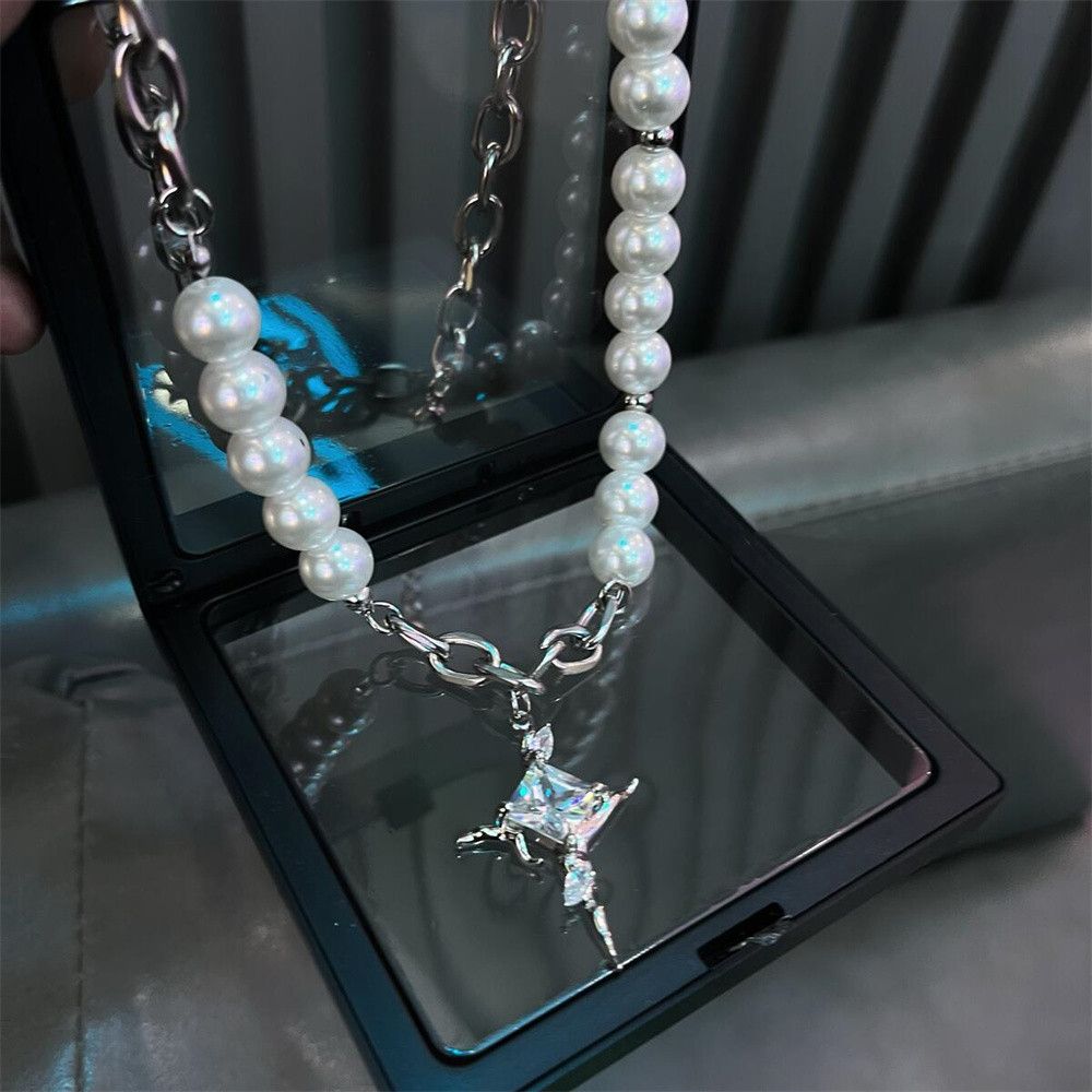 Other Zircon Cross Pendant Necklace Size ONE SIZE - 2 Thumbnail