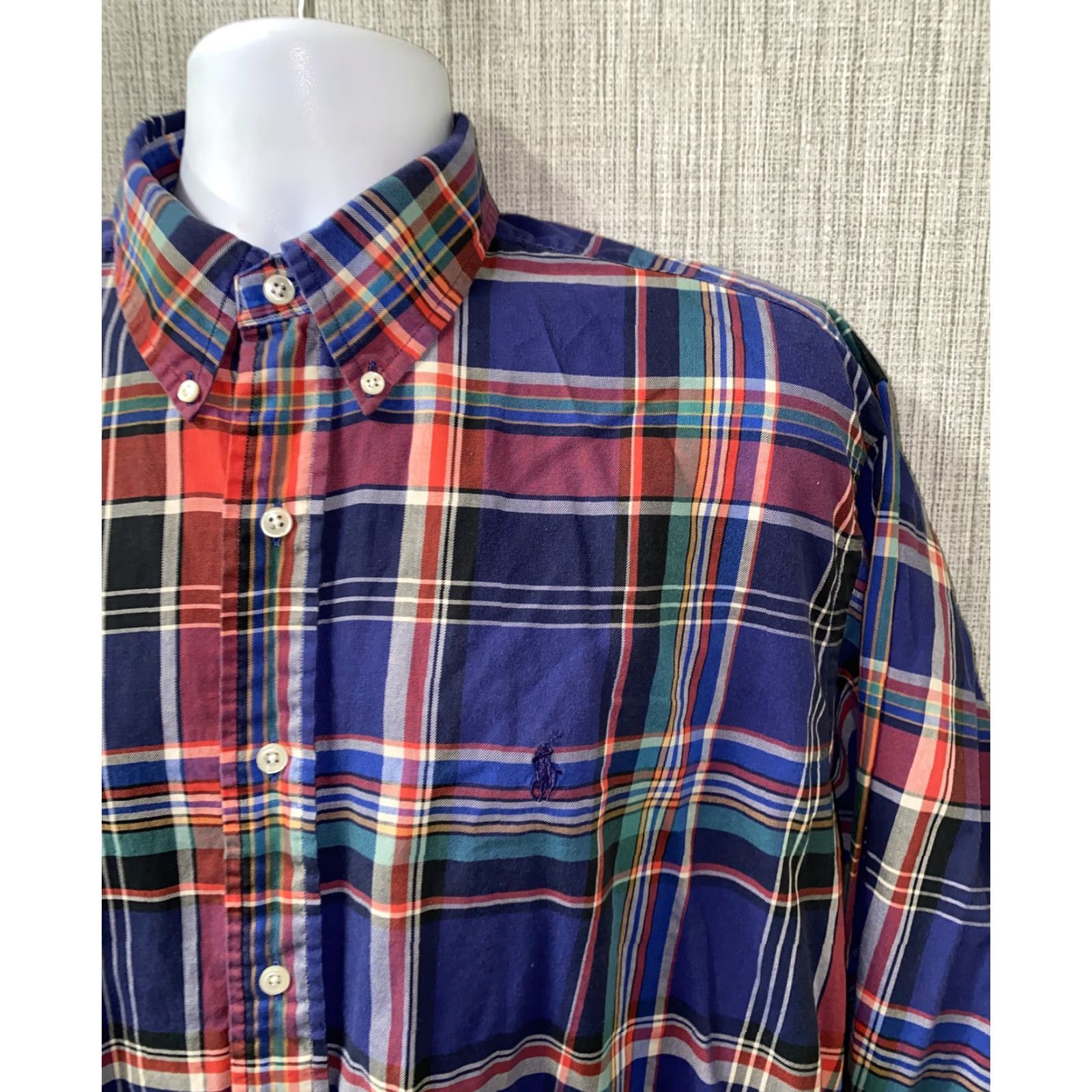 Ralph Lauren Ralph Lauren Blake Mens Multi Color Plaid Long Sleeve Button Front Shirt L Size US L / EU 52-54 / 3 - 2 Thumbnail