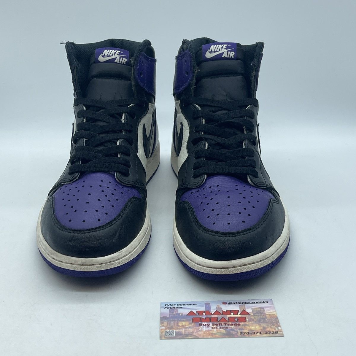 Nike Air Jordan 1 high court purple Size US 12 / EU 45 - 2 Thumbnail