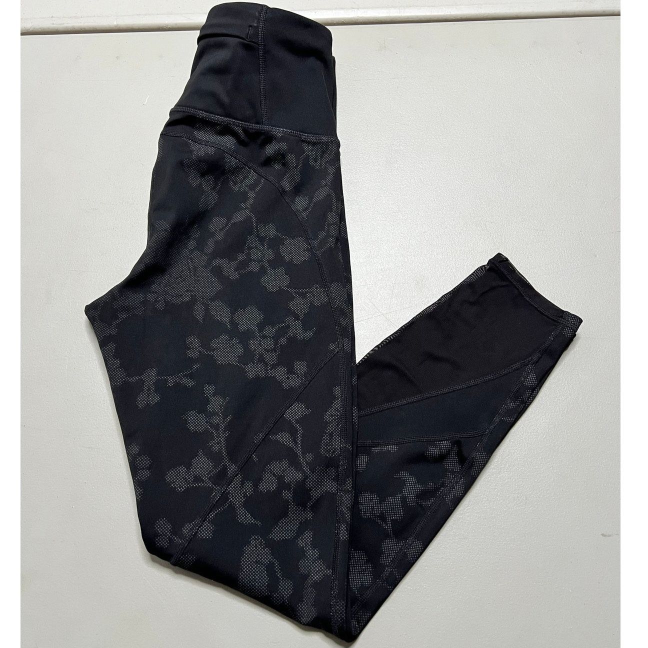 Athleta Athleta Women’s Gray Floral Mesh Panel Athletic Leggings - S Size 26" / US 2 / IT 38 - 5 Thumbnail