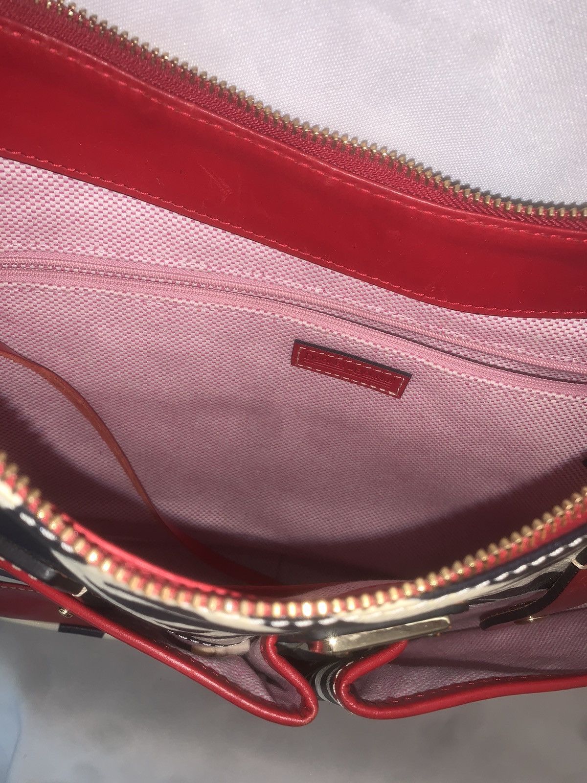 Dooney & Bourke Dooney & Bourke Zebra Print Satchel • Red Leather Trim • Mob Size ONE SIZE - 4 Thumbnail