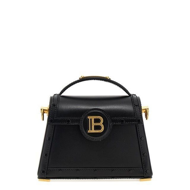 BALMAIN B-buzz Dynasty Black Leather Shoulder Bag New
